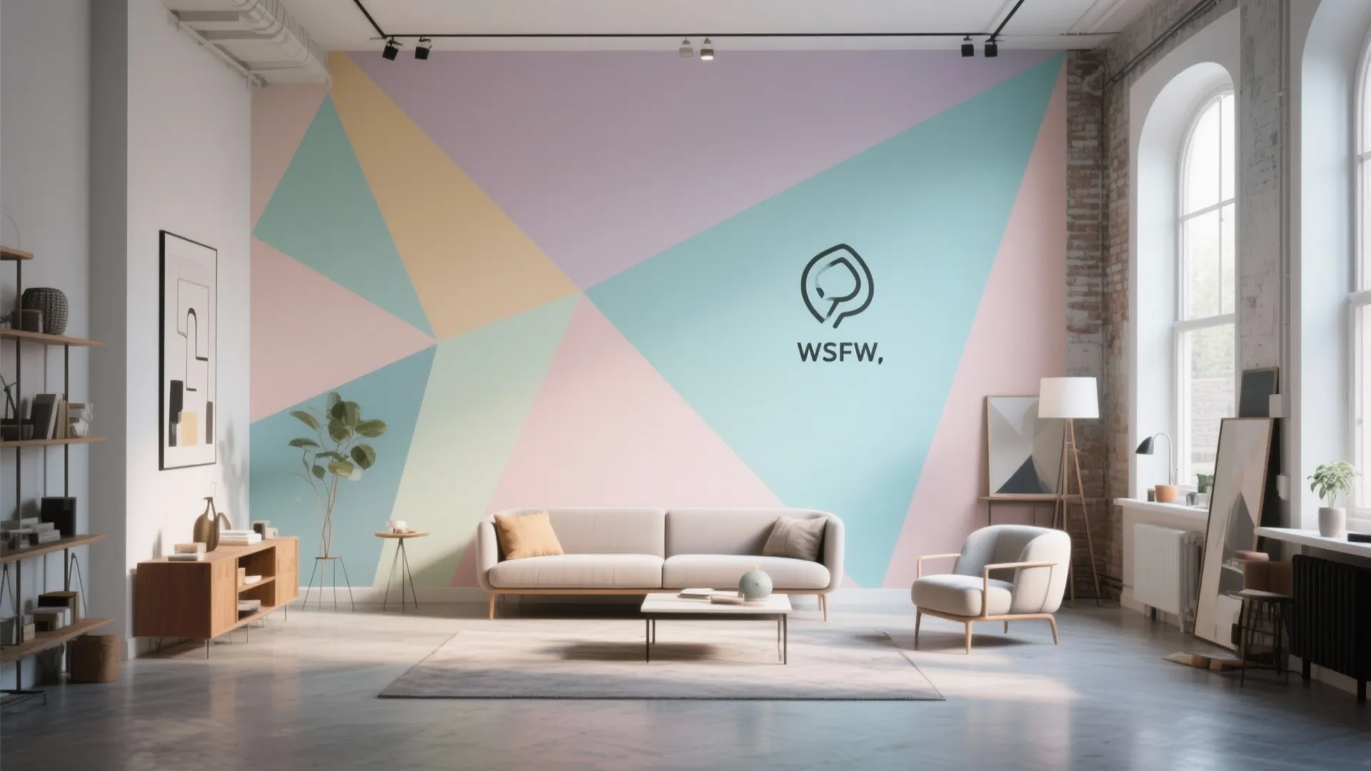 2. Geometric Accent Wall