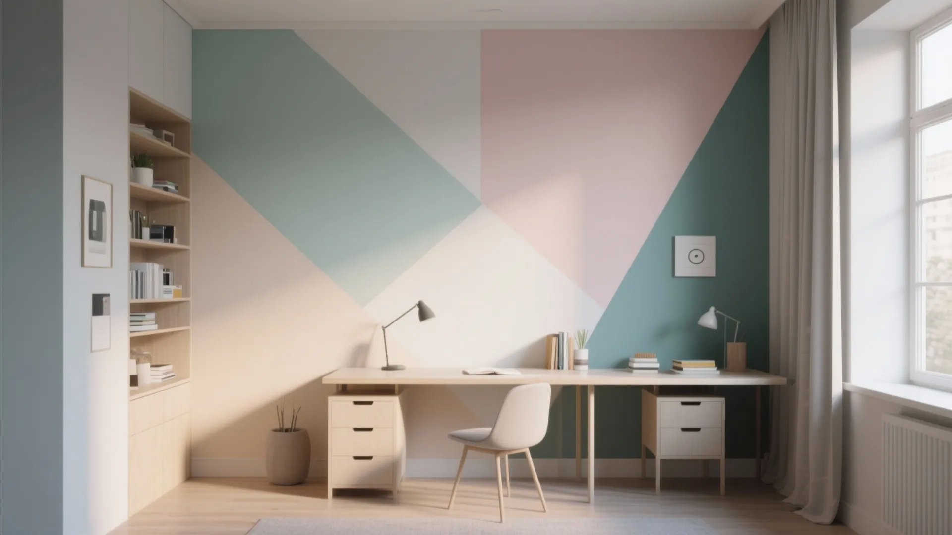 4. Accent Wall with Geometric Patterns