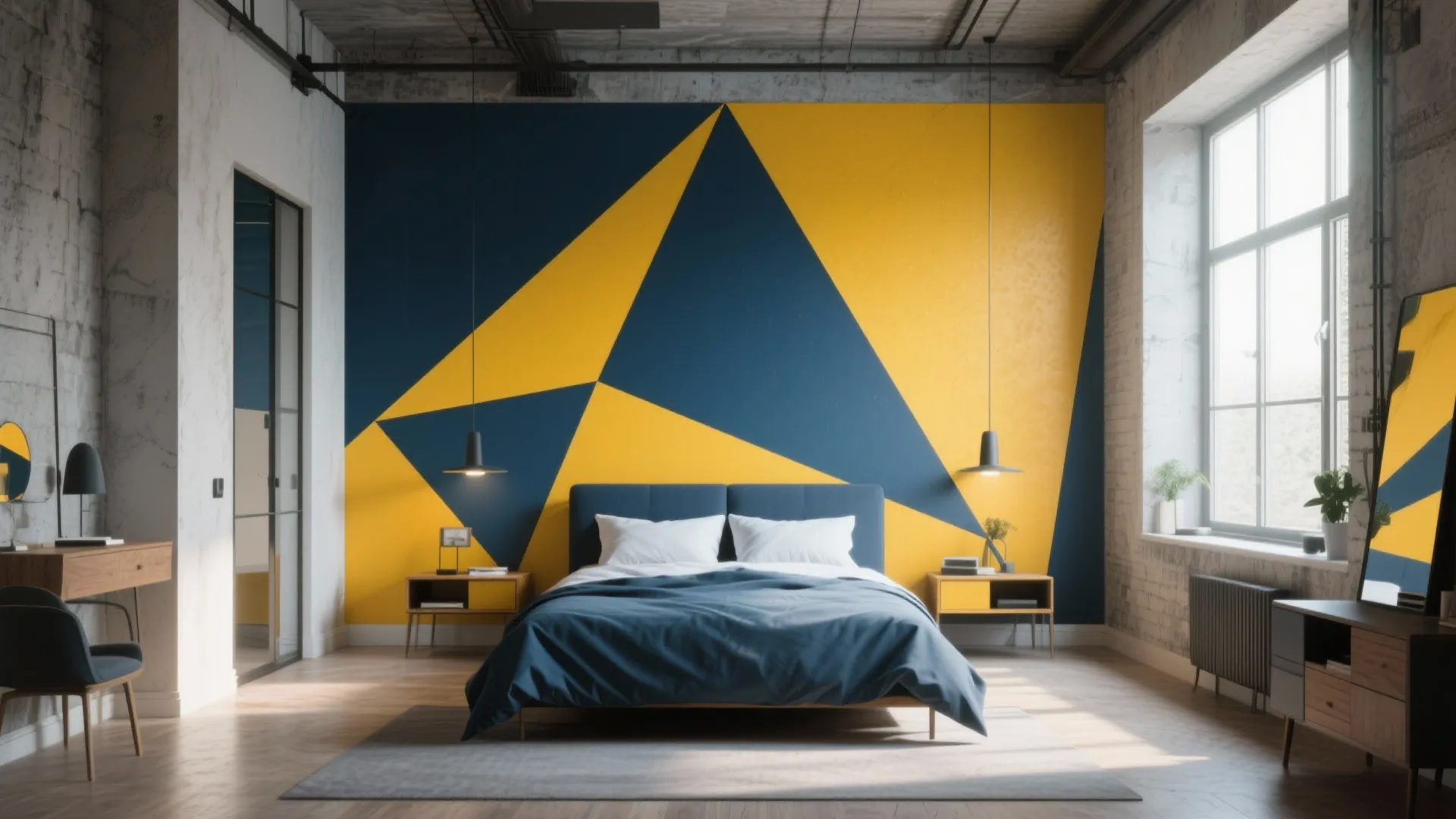 Bold Geometric Accent Wall