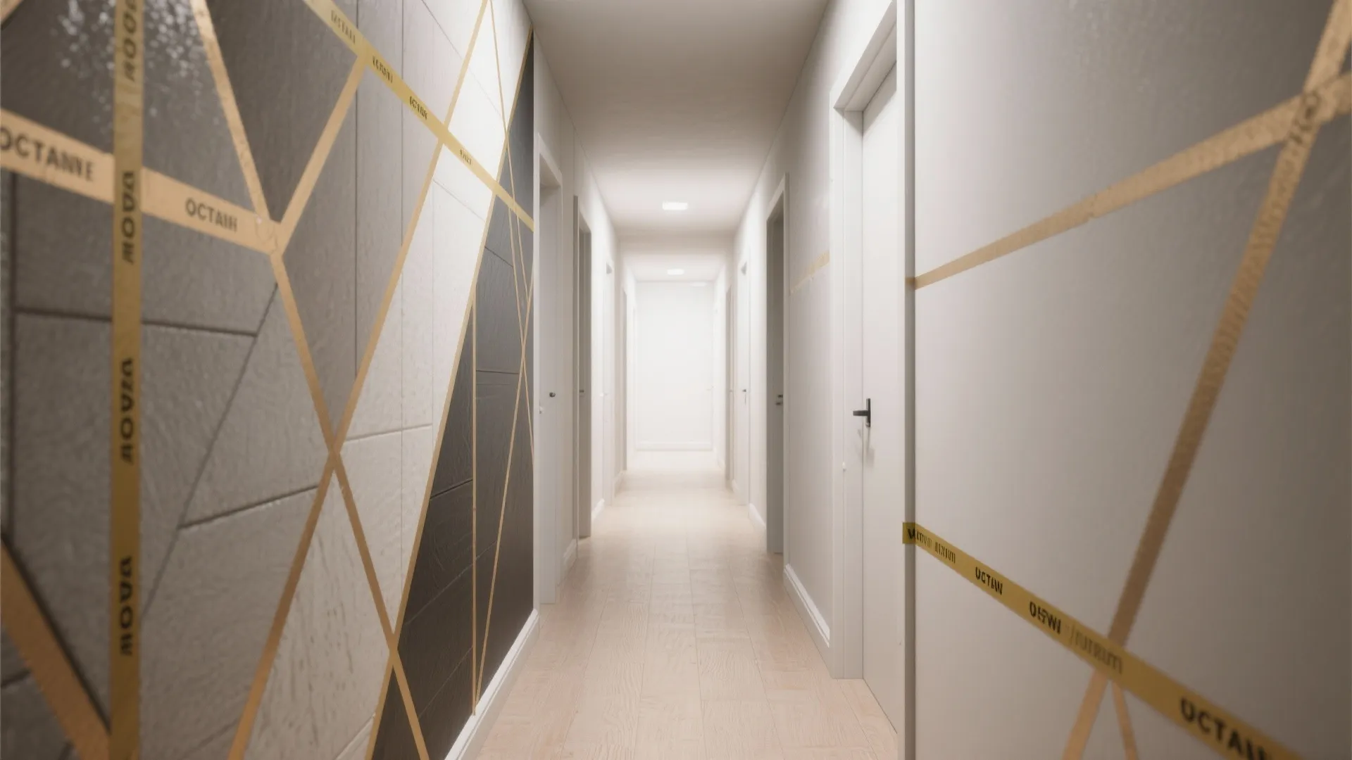 2. Geometric Accent Walls