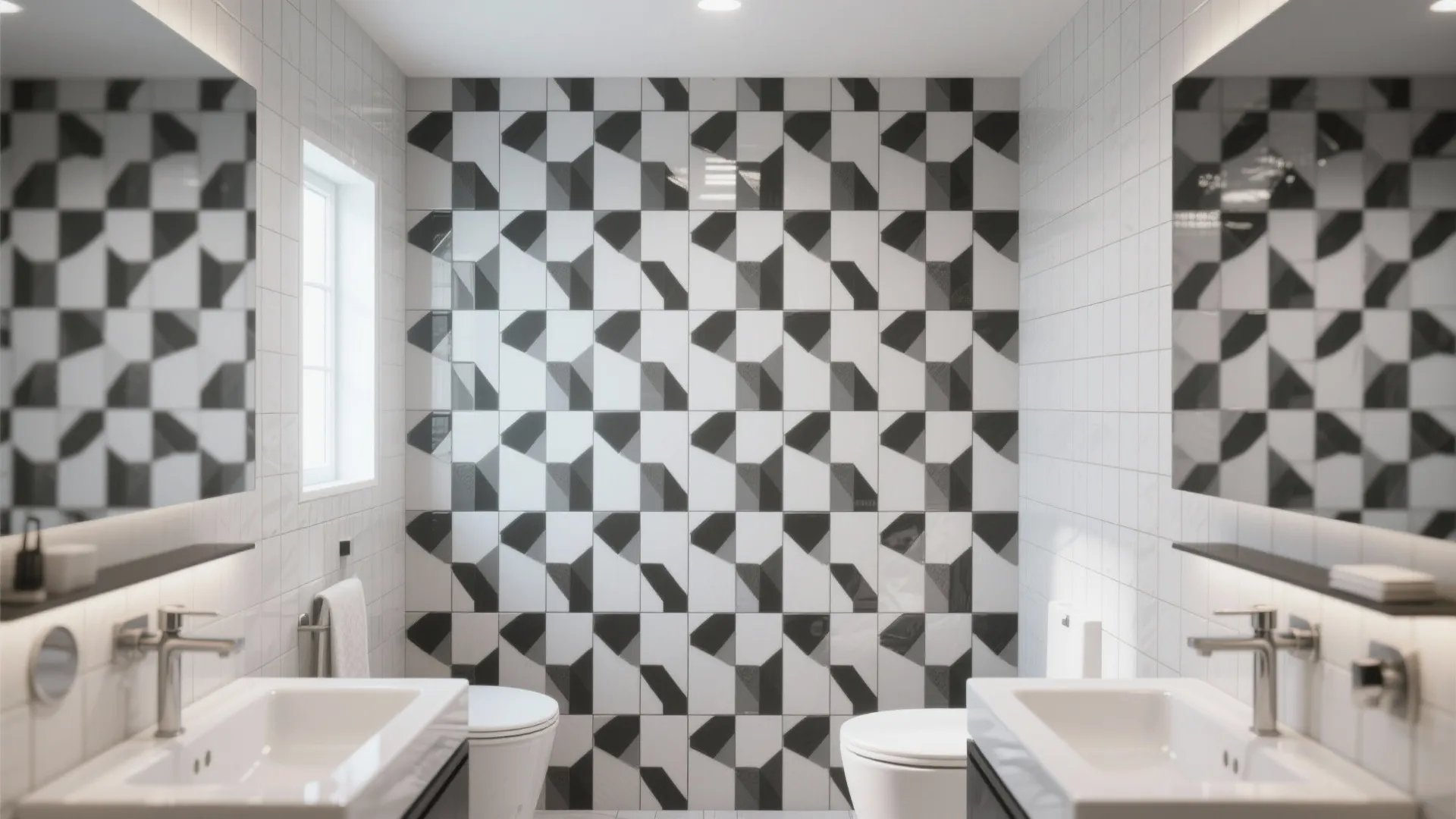 5. Monochrome Geometric Patterns