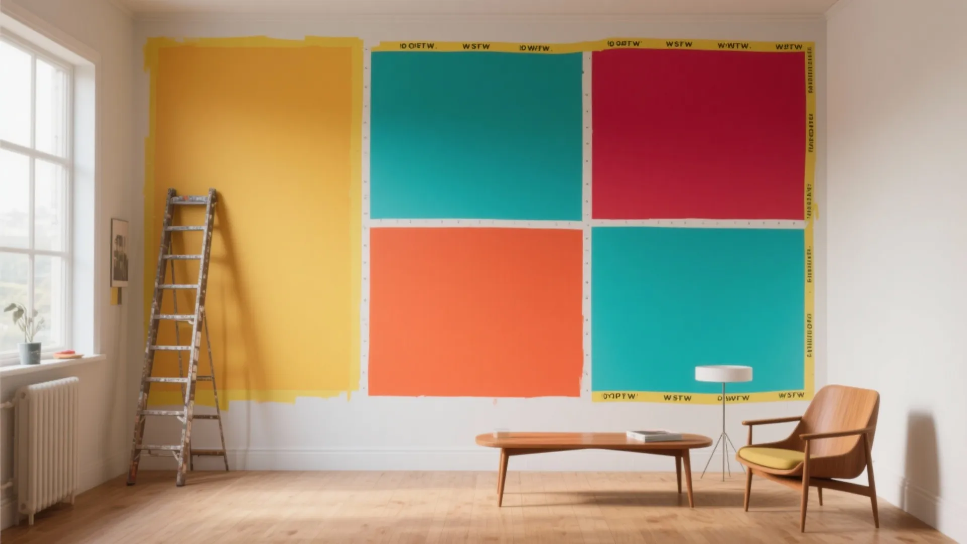 2. Bold geometric color blocks