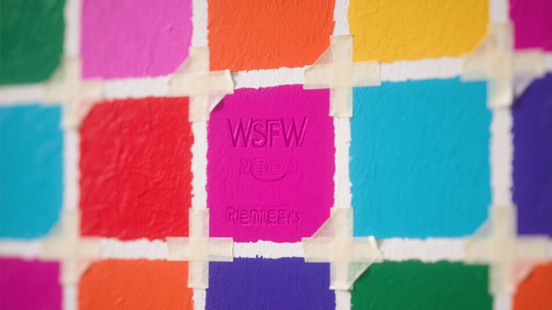 4. Geometric blocks with washi or frog tape