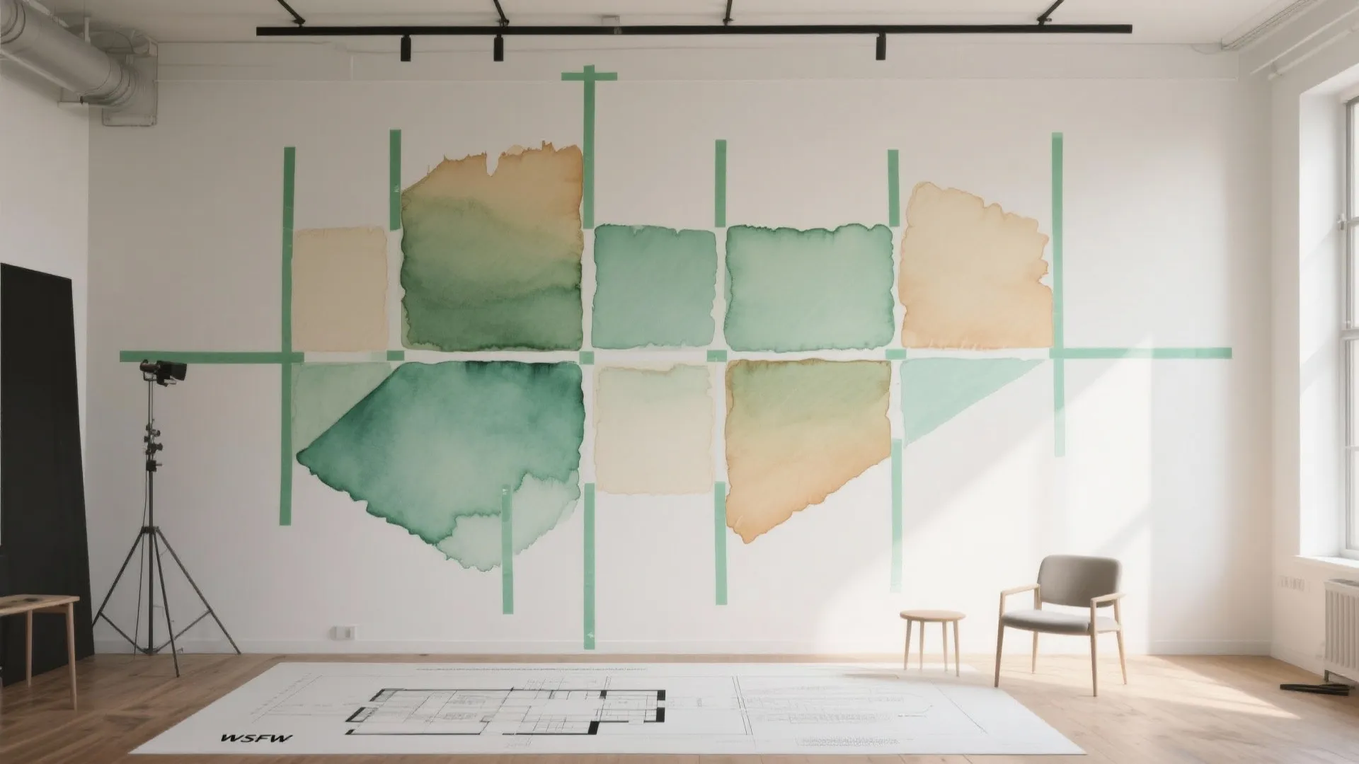 3. Geometric Watercolor Blocks