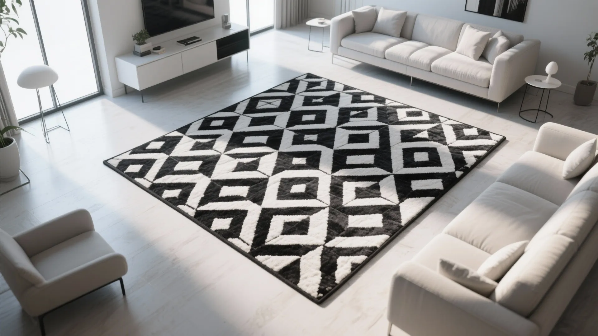2. Geometric Area Rugs