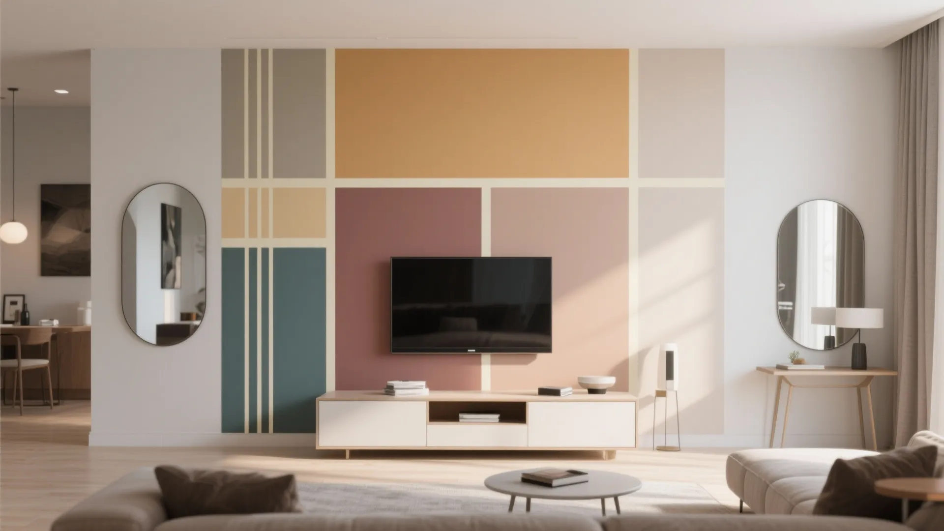 Geometric Color Blocking with Framing Lines