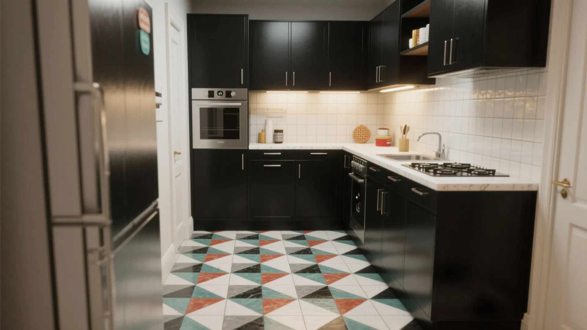 3. Checkerboard or Geometric Contrasts