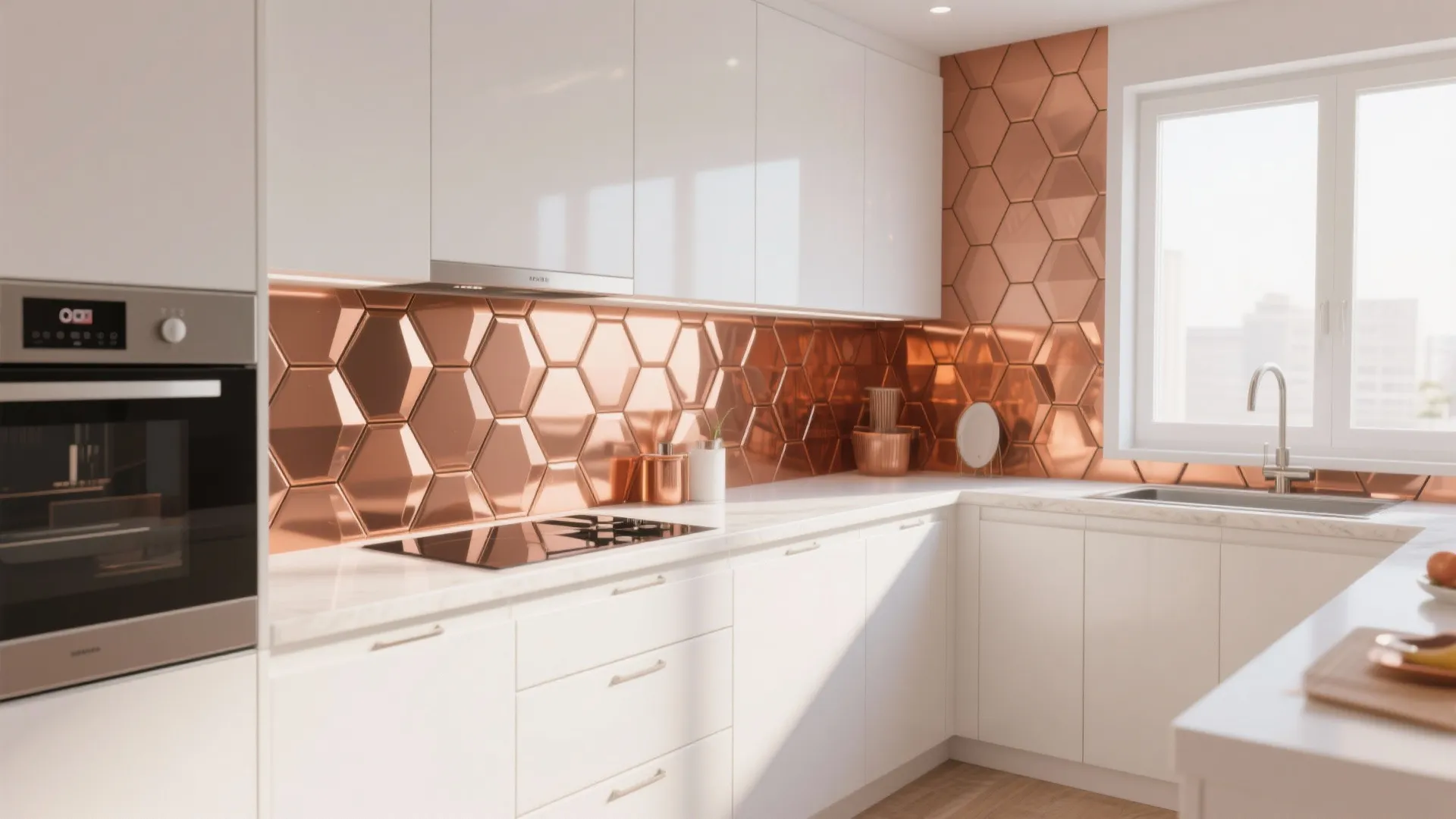 8. Geometric Copper Tiles