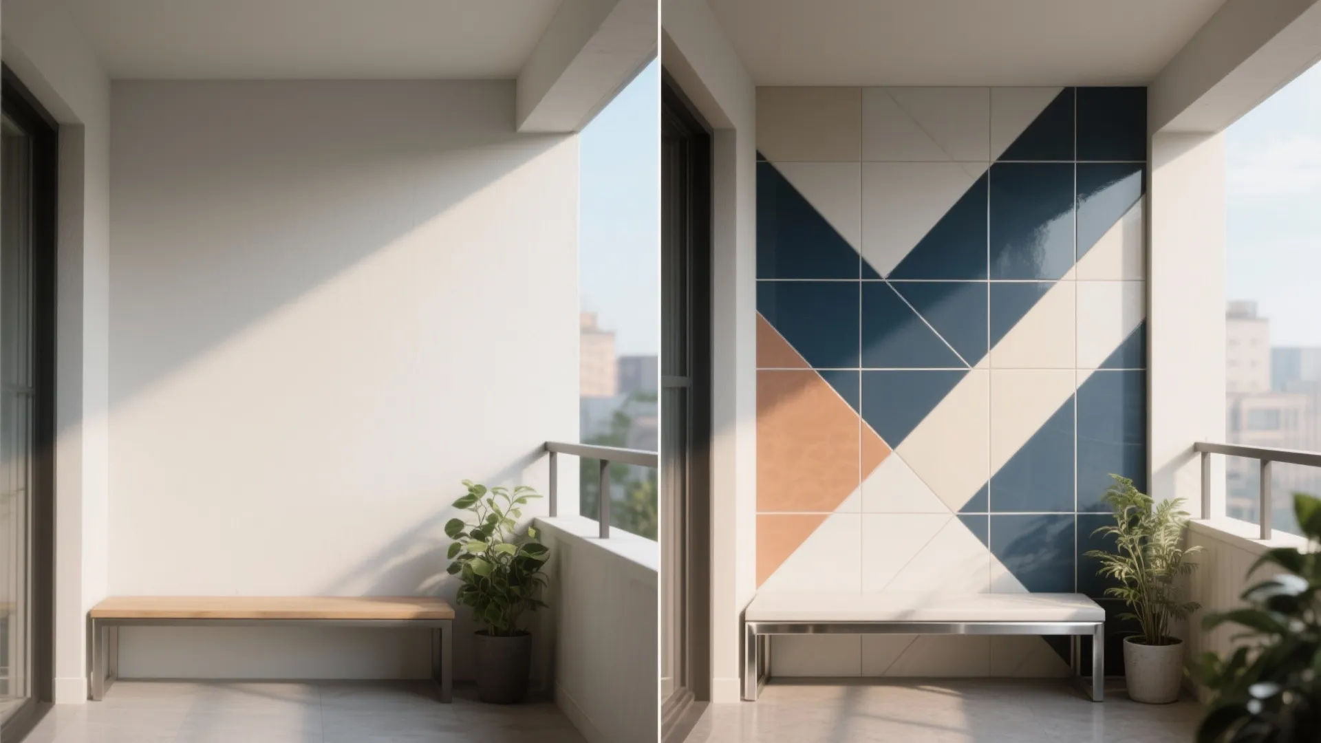 Graphic Encaustic or Geometric Tiles for a Statement Corner