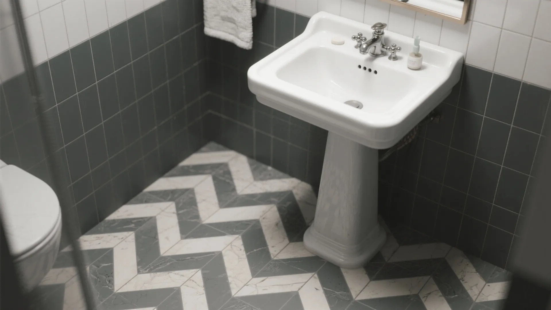 3. Geometric patterns with dark grey as the base