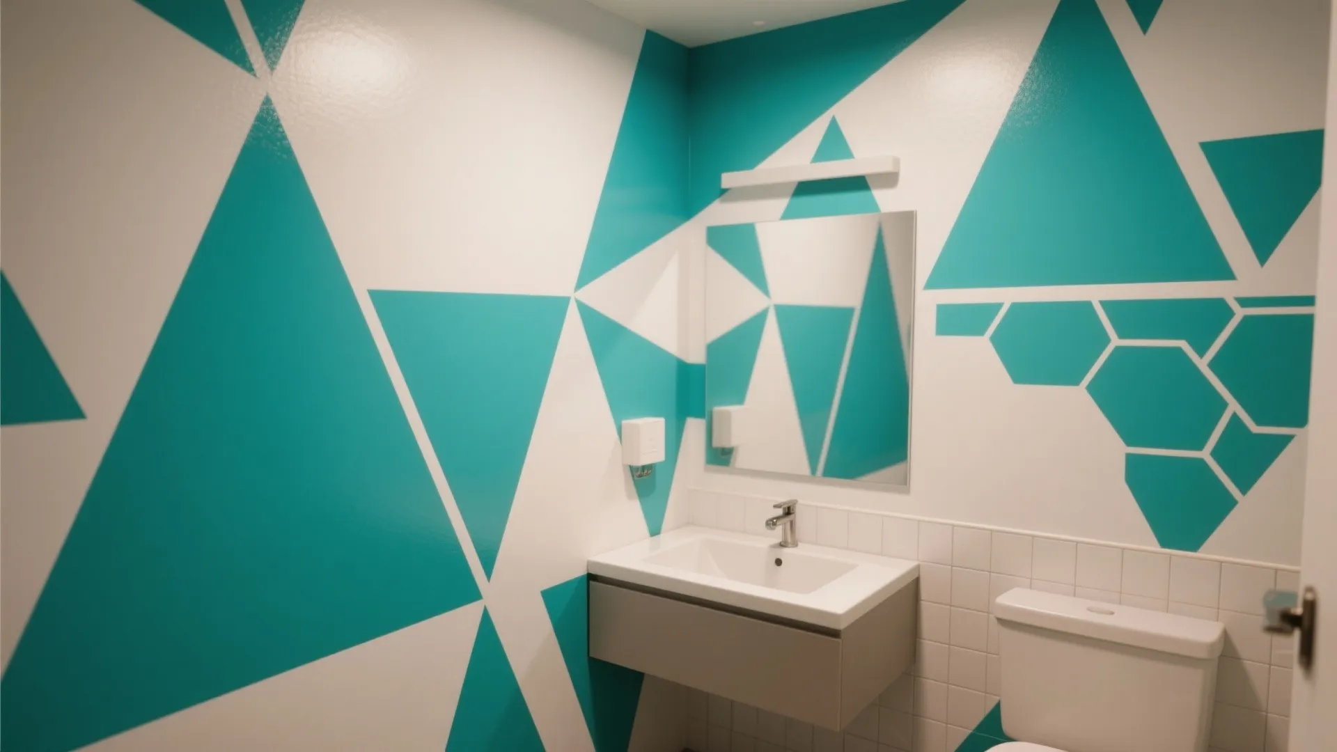 1. Bold geometric decals for modern impact
