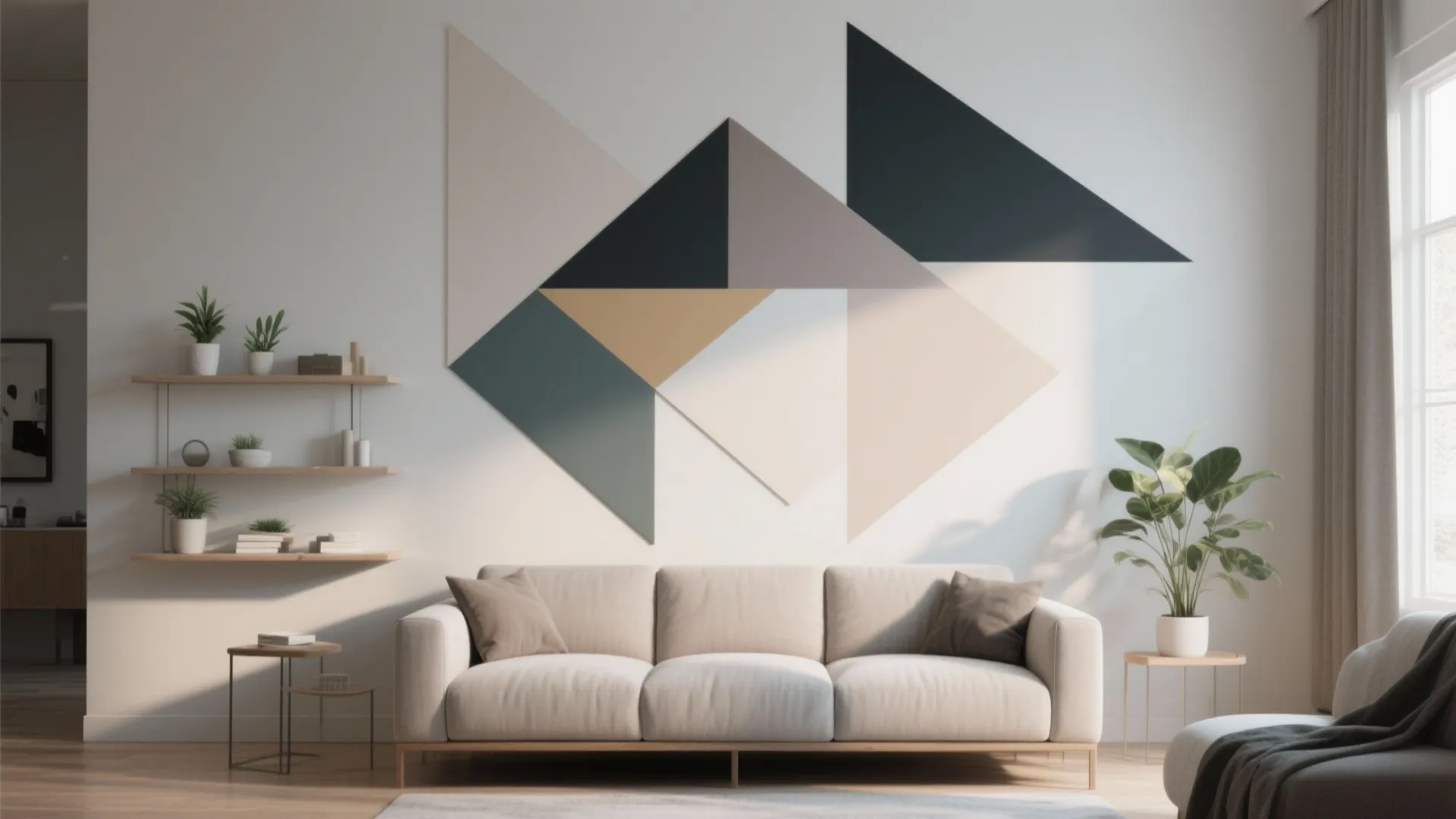 2. Geometric decals to define seating zones