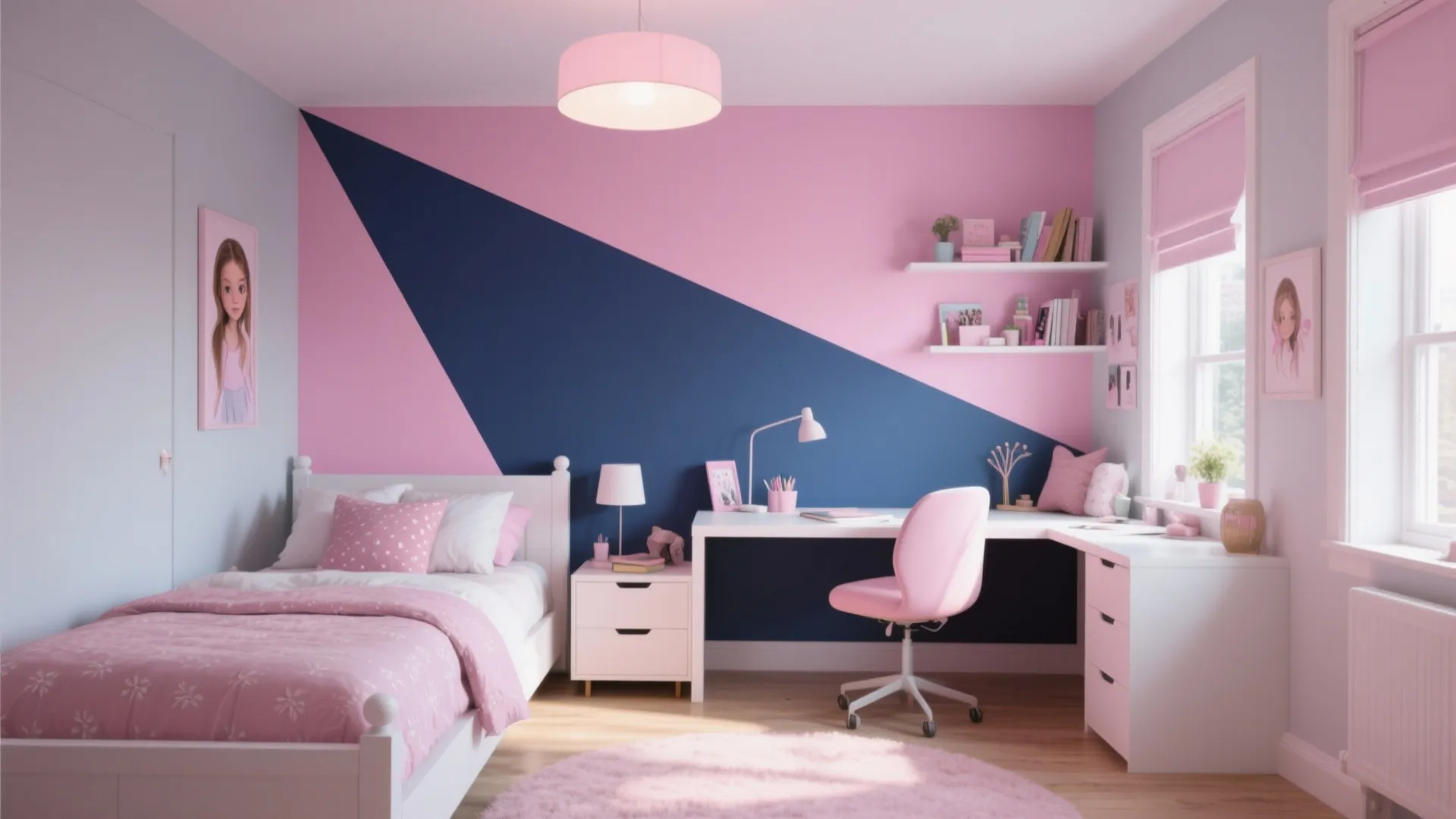 Bold Geometric Feature Wall