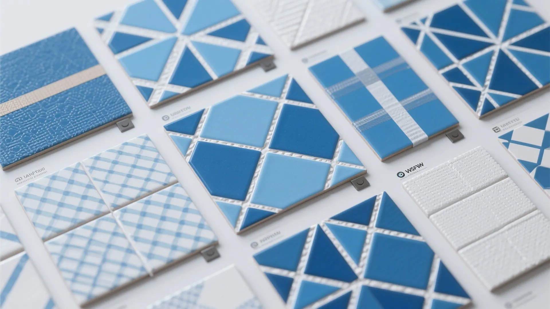 3. Geometric Tiles Printed as Wallpaper for Ease