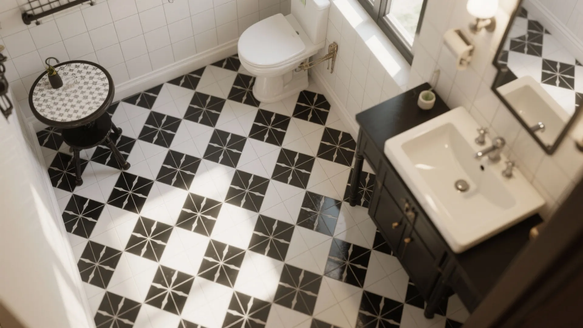 5. Geometric Patterned Tiles
