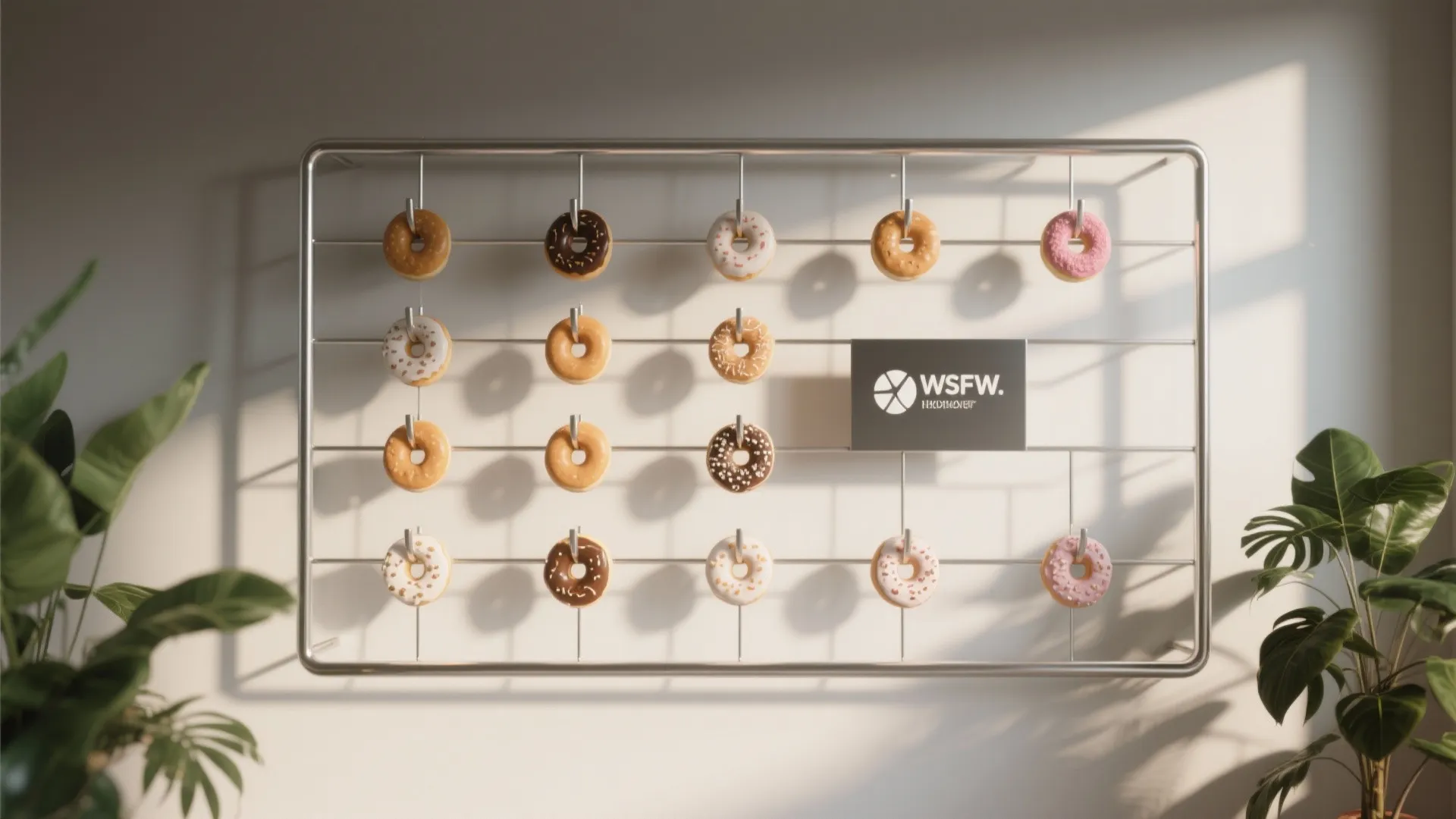 3. Geometric Frame with Hangers