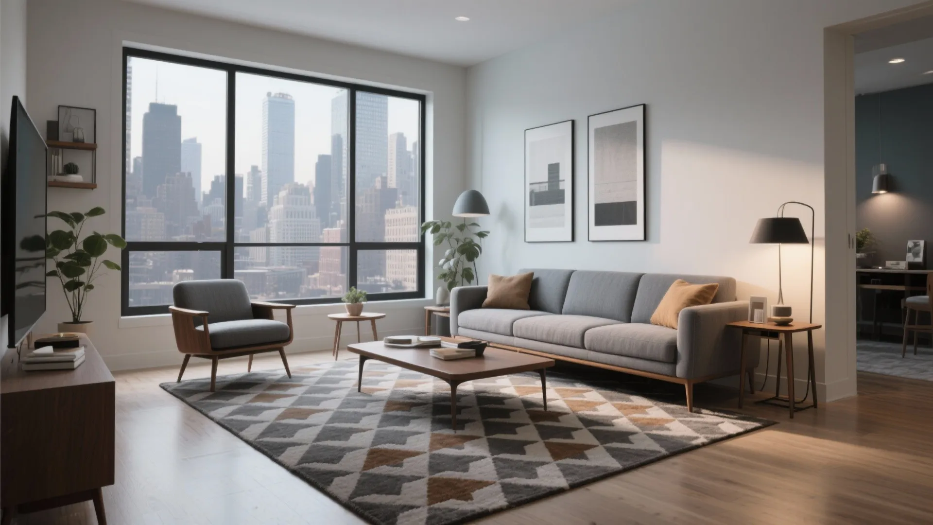 3. Geometric gray-and-brown patterns