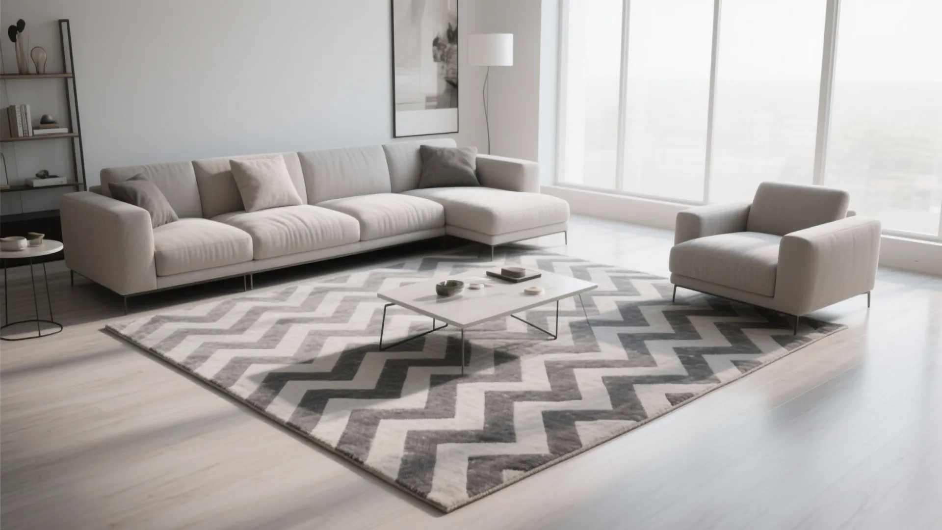 3. Geometric gray for modern flair