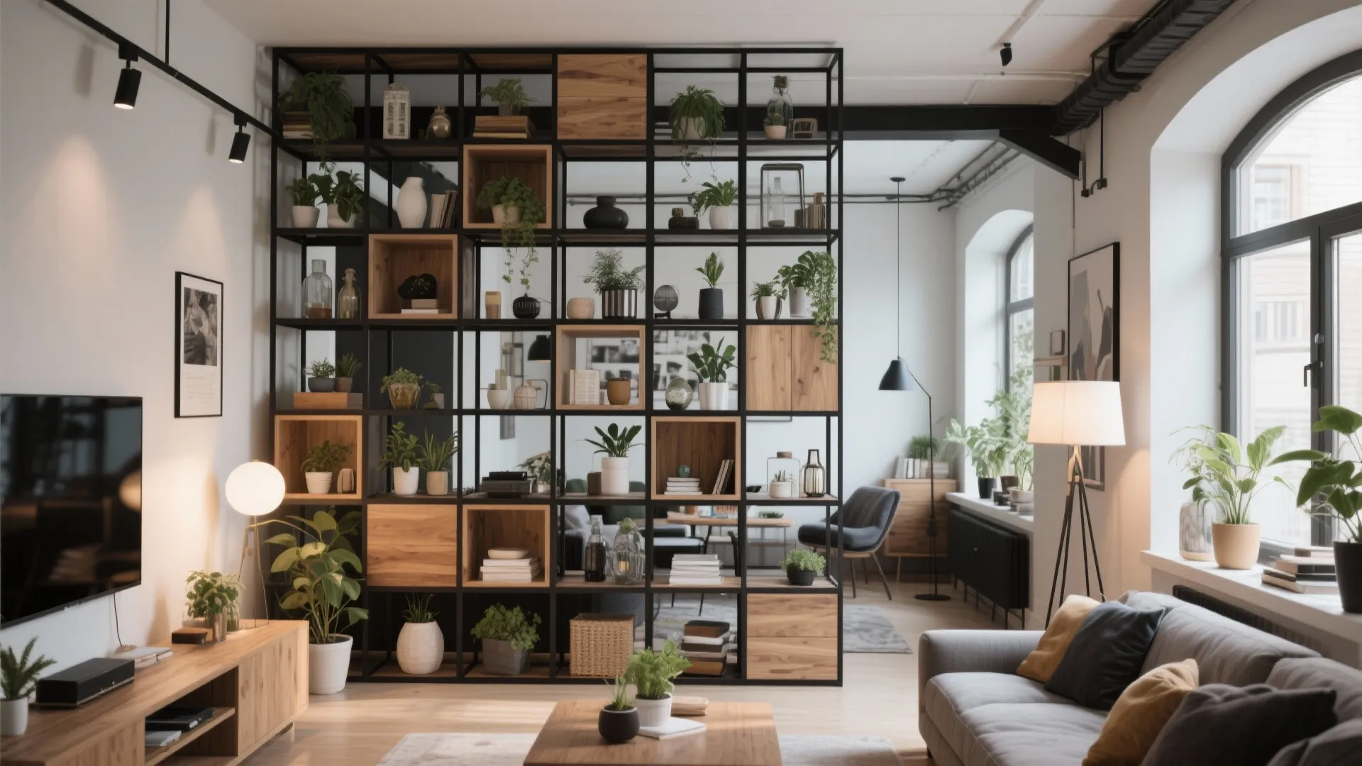 Geometric Grid Shelving