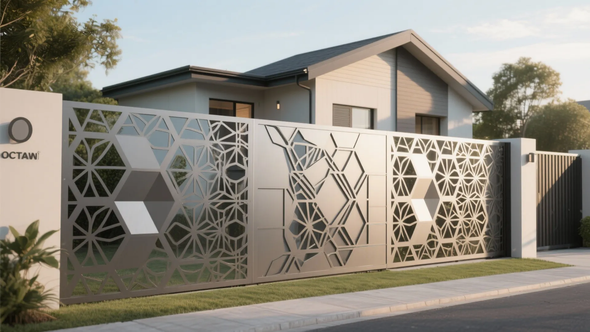 Geometric Laser-Cut Grill