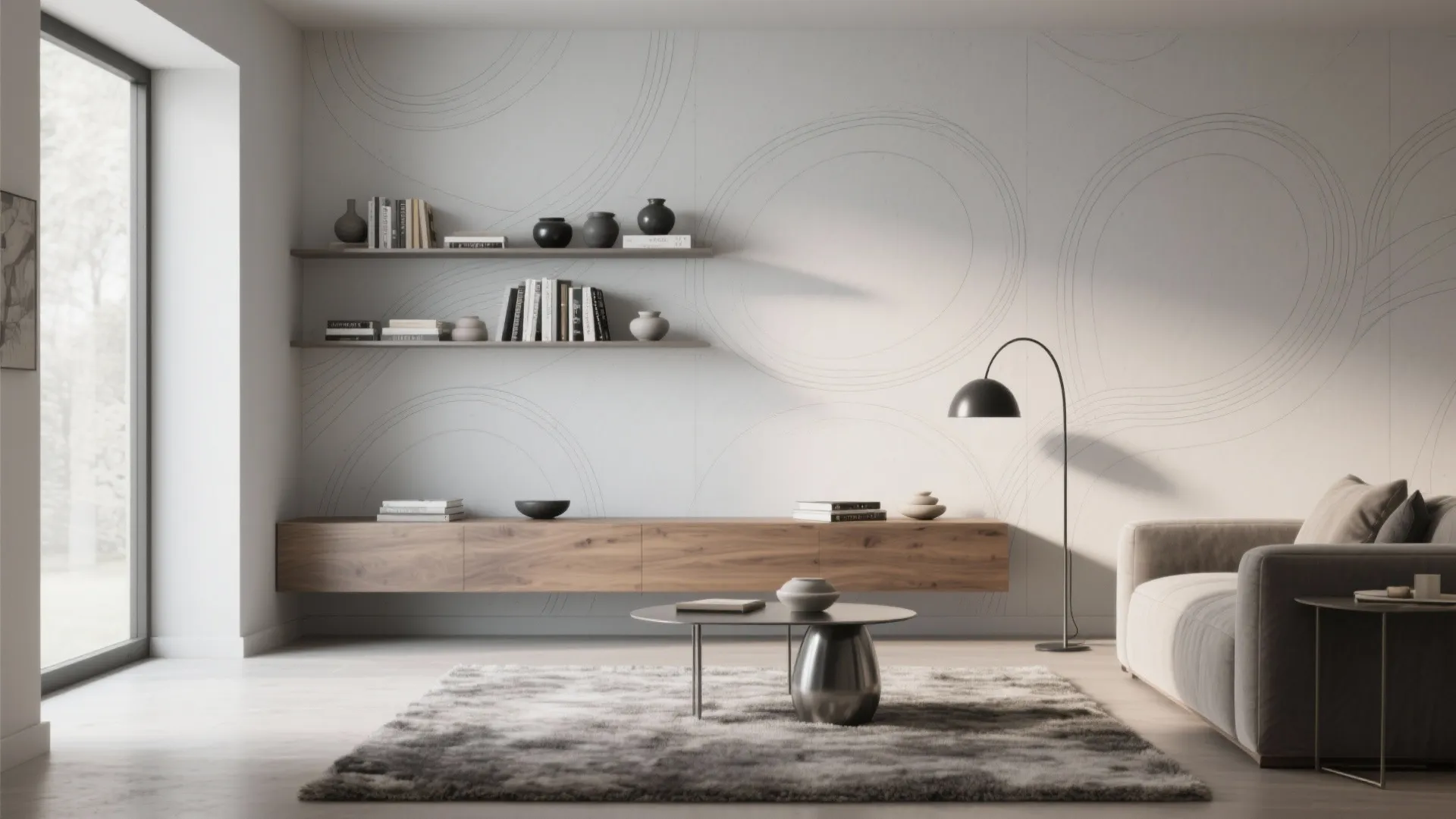 Soft Geometric Patterns in Dove to Charcoal