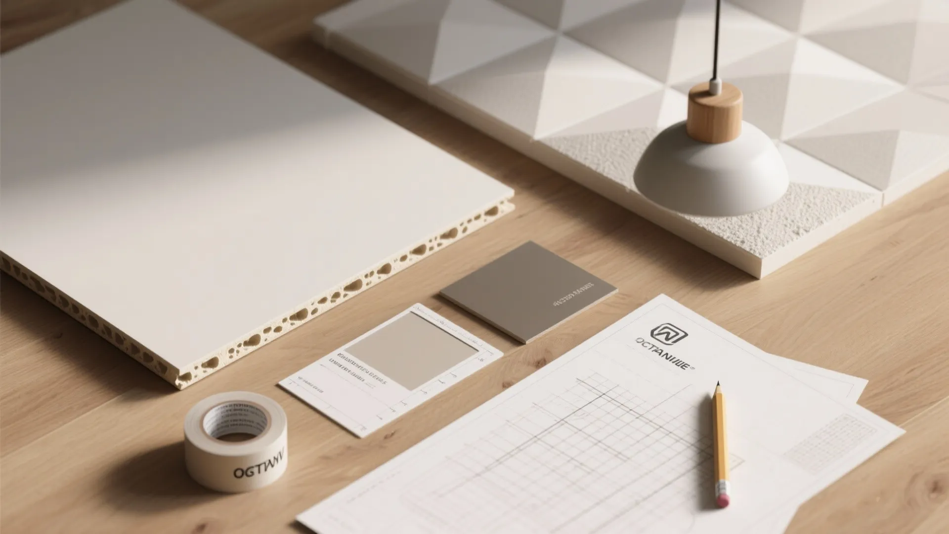 Geometric Gypsum Panels for Visual Rhythm