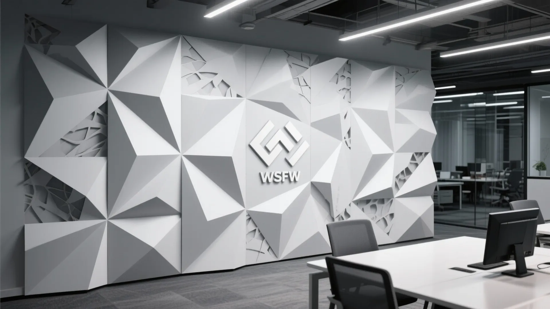 3. Bold geometric MDF panels