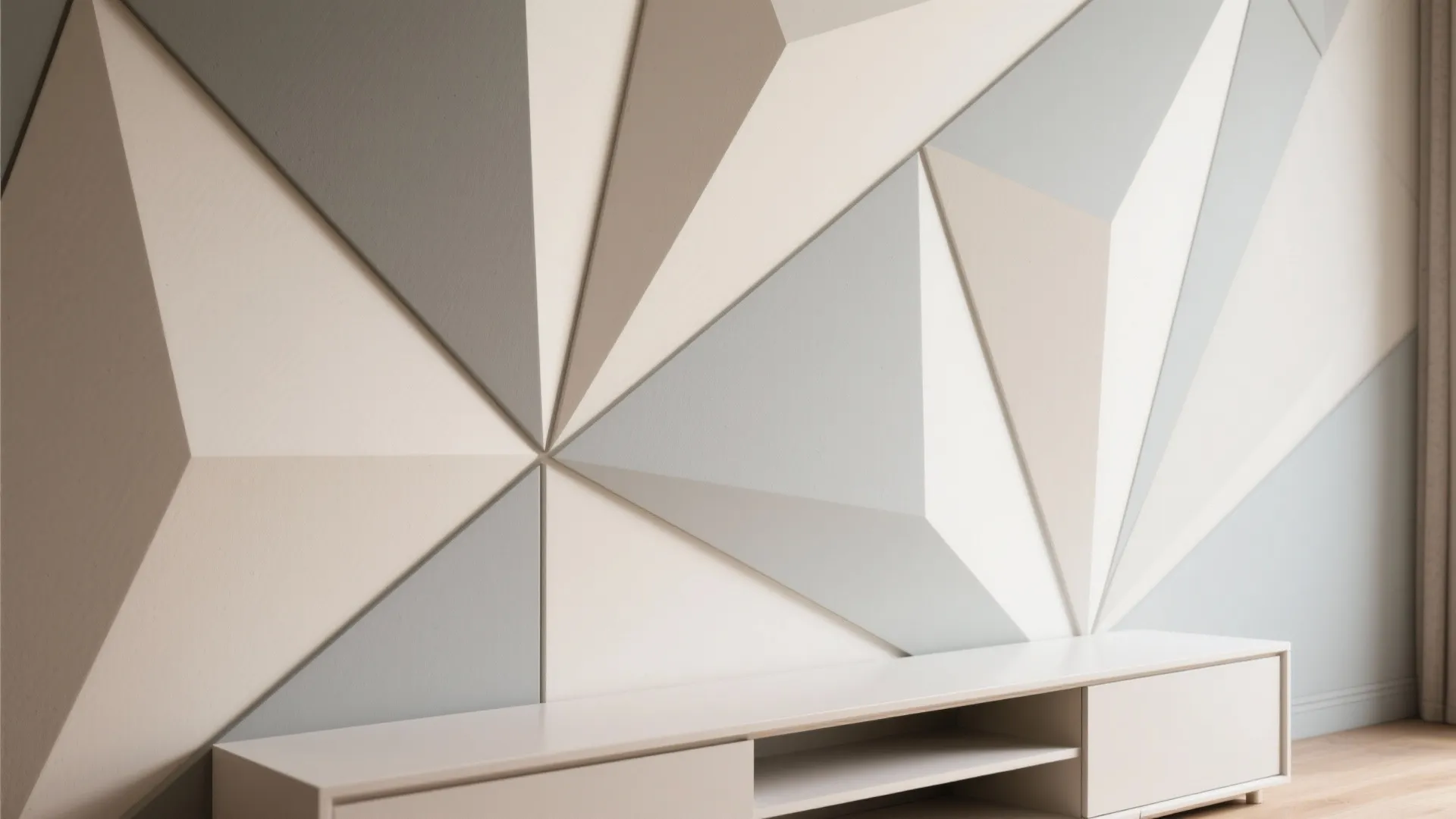 2. Geometric MDF Panels with Paint