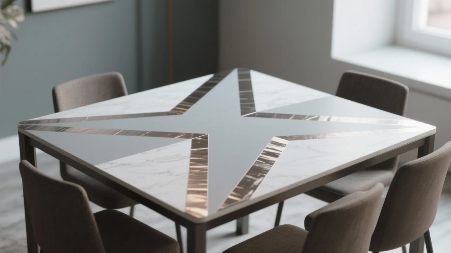 4. Geometric Tape & Metallic Inlays