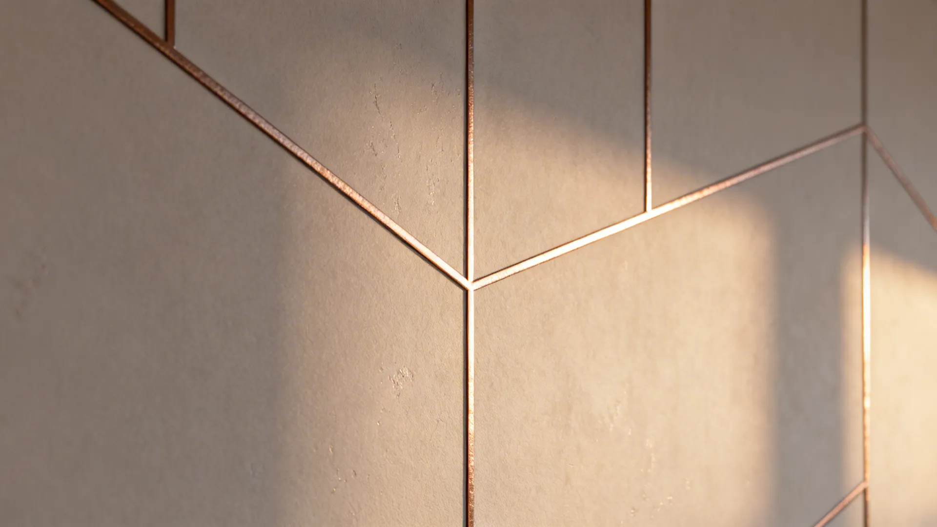 3. Geometric Metallic Accents