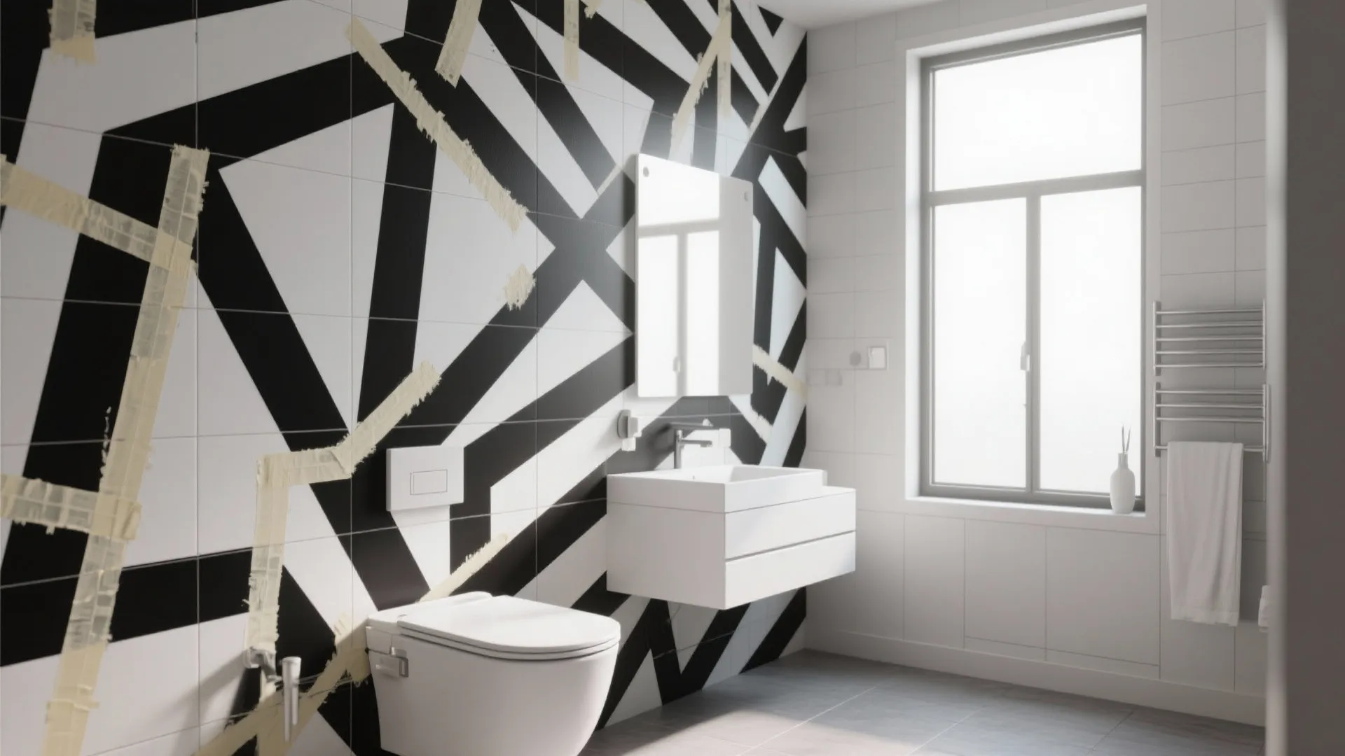 1. Geometric Monochrome Patterns