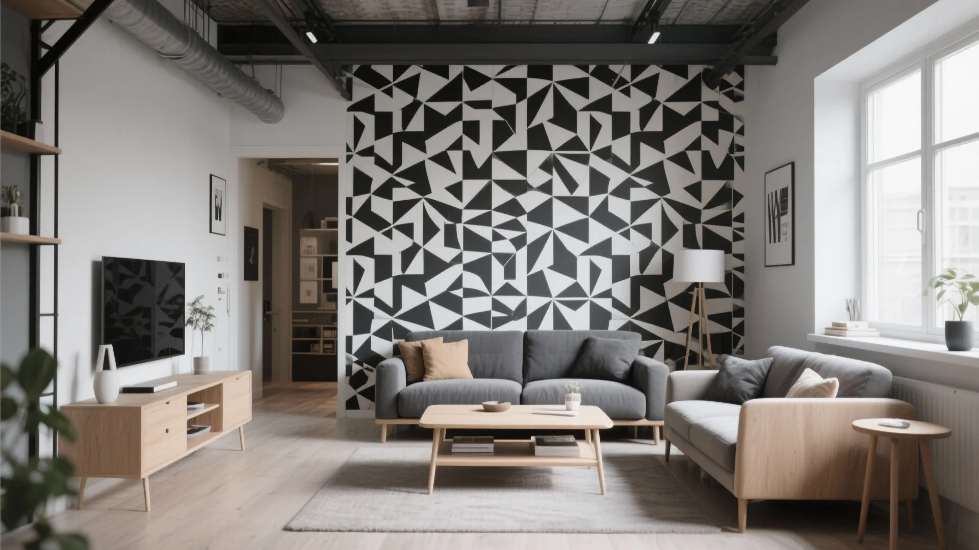 3. Geometric Monochrome