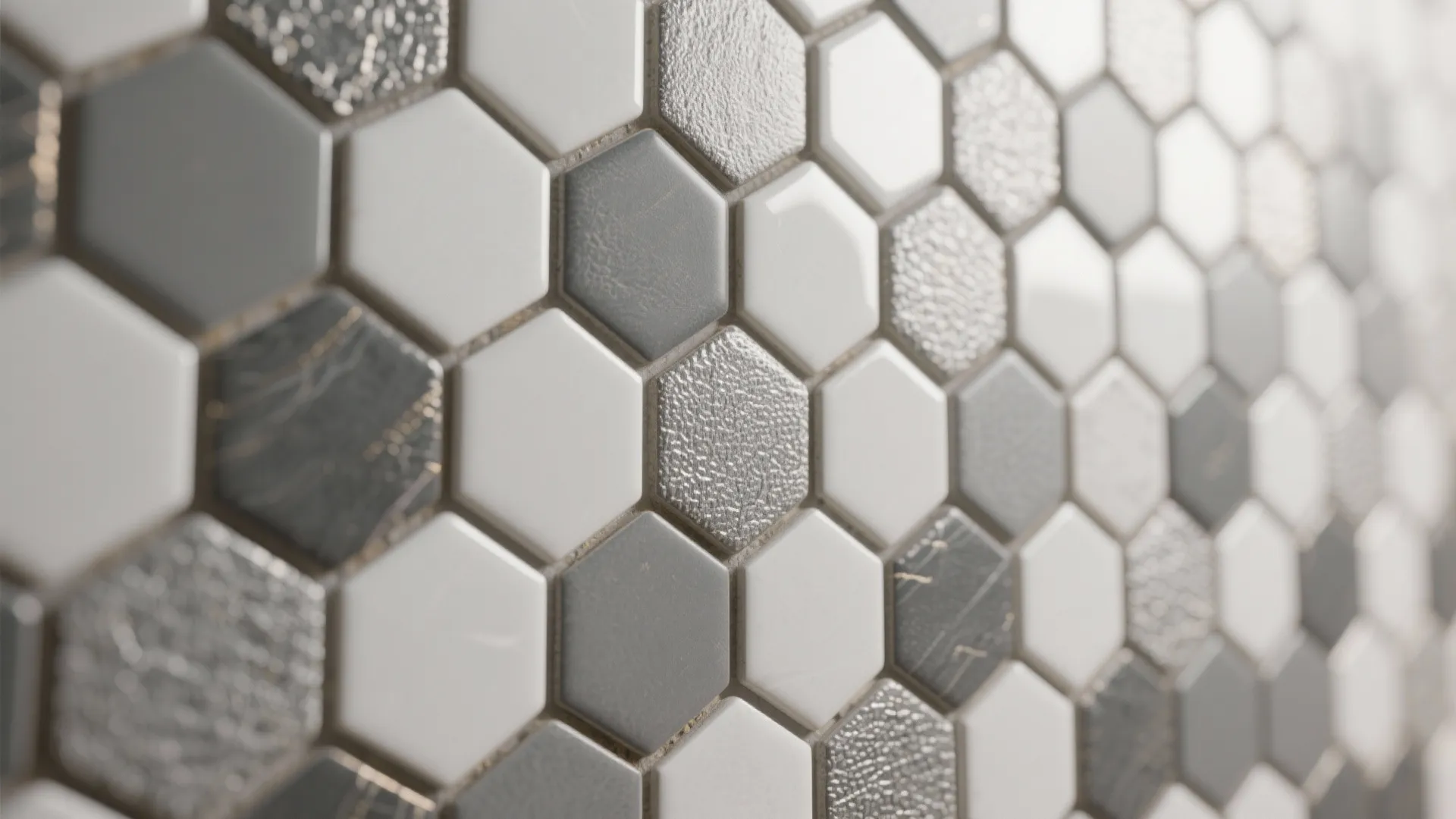 3. Geometric Gray and White Mosaic
