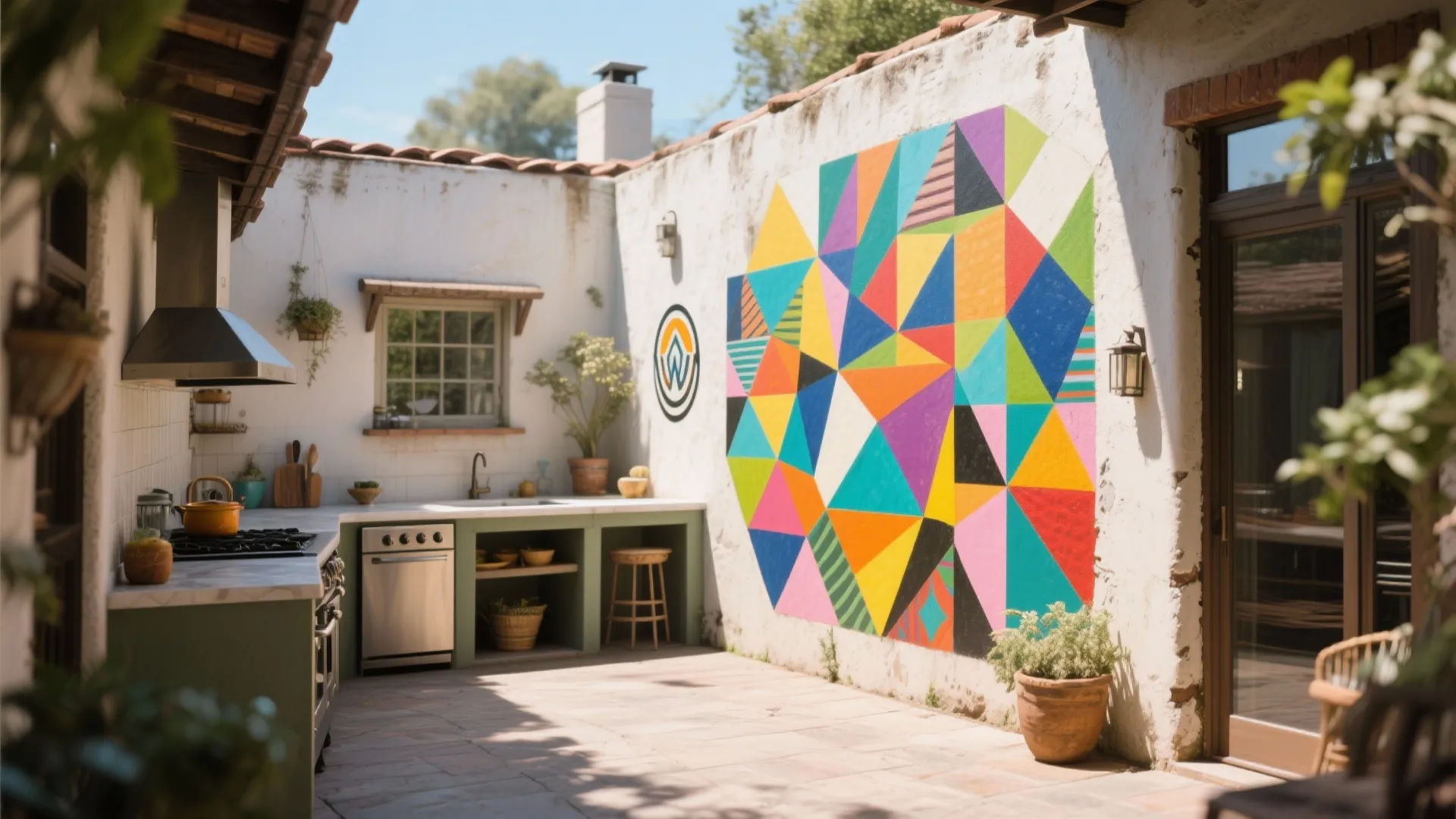 Patterned mural expression