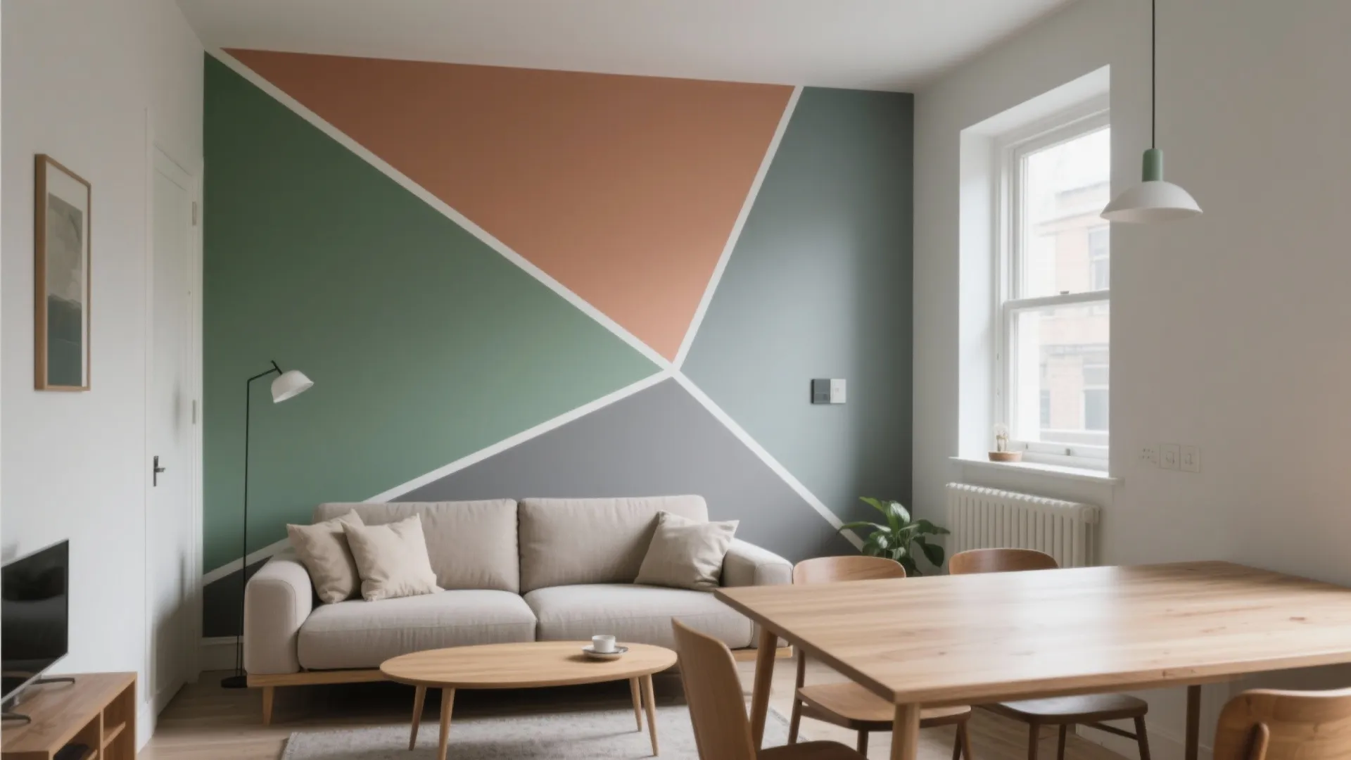 1) Bold Geometric Paint Blocking