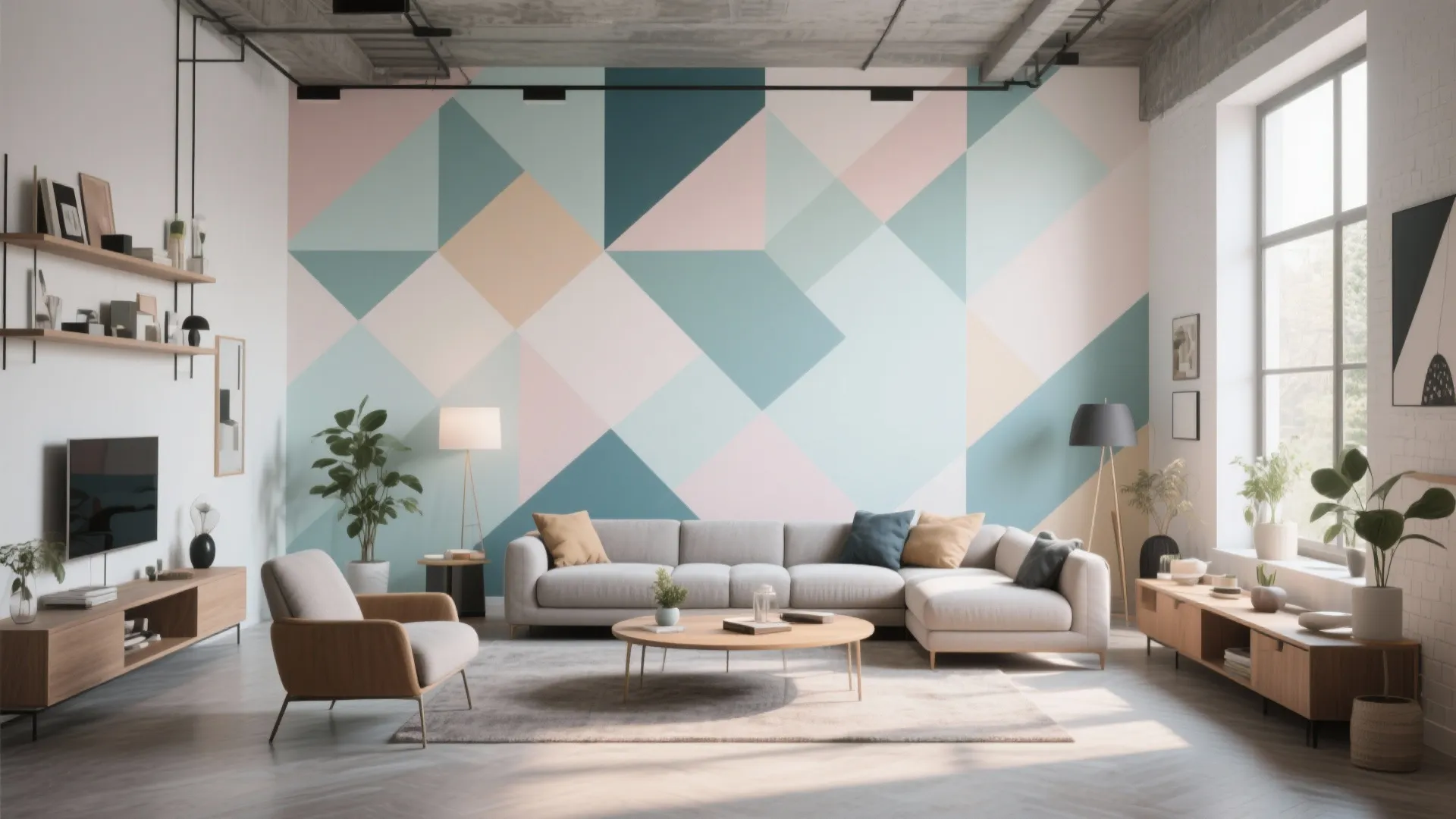 3. Geometric Wall Paint