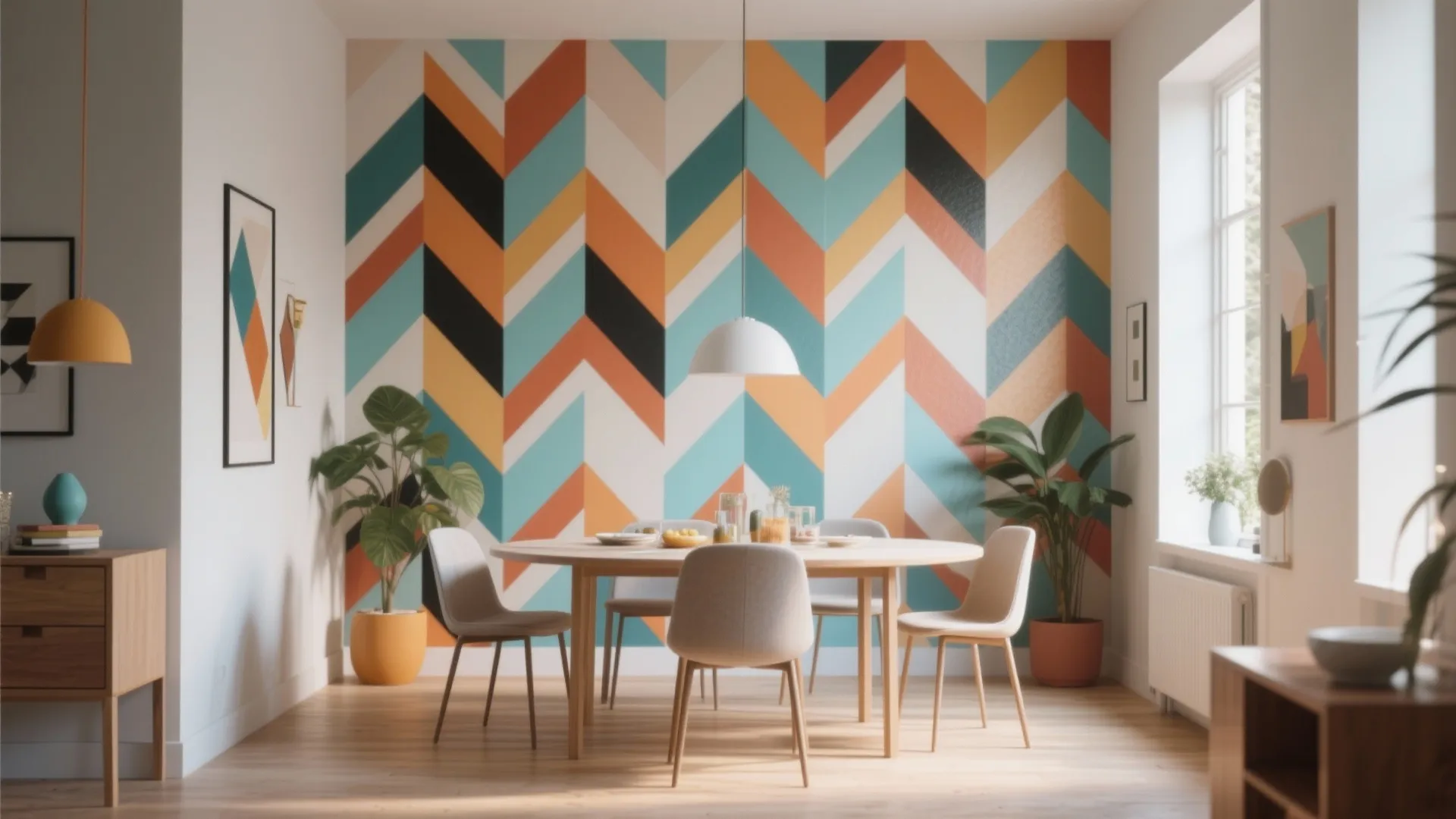 6. Bold Geometric Paint