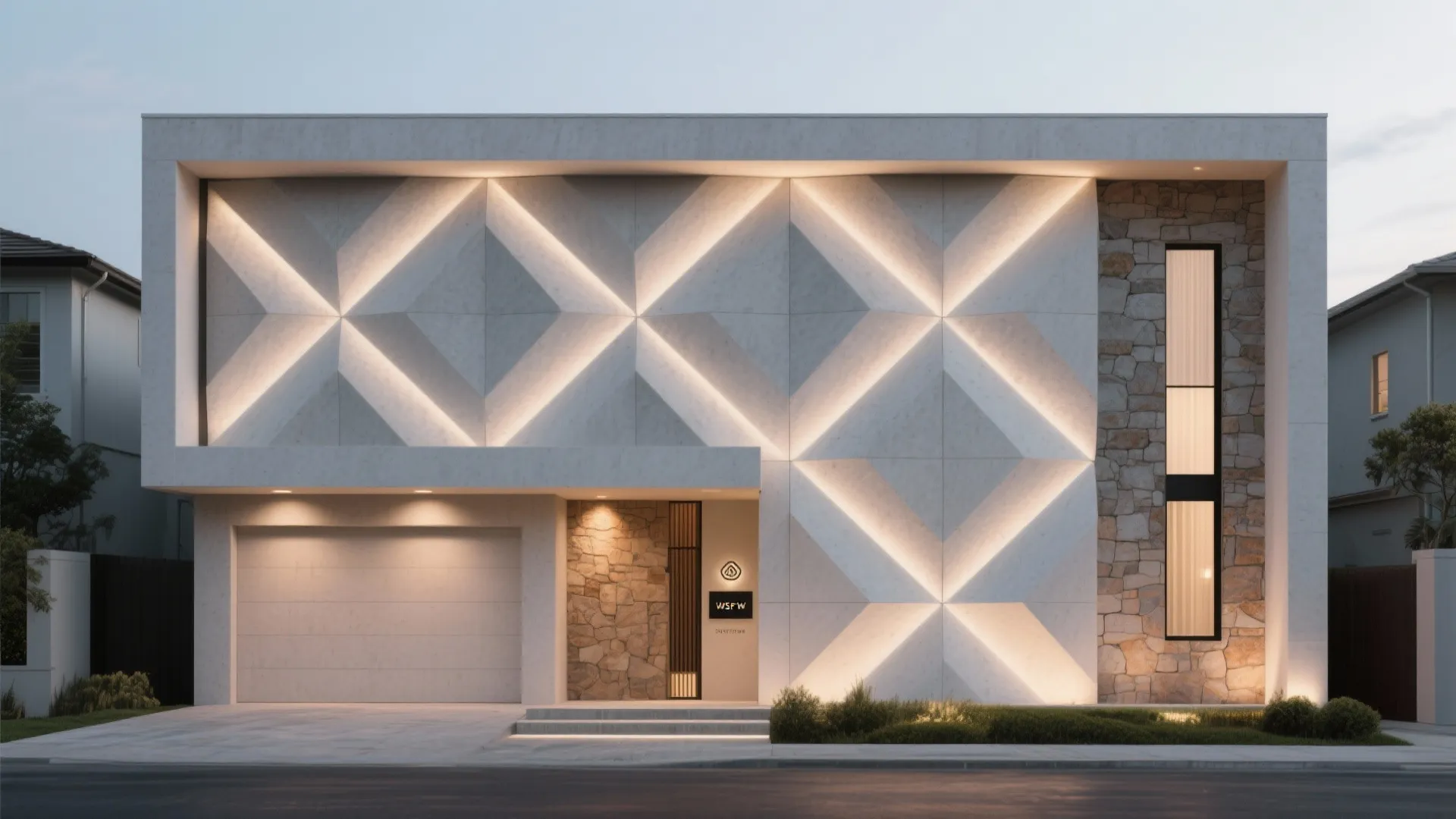 Geometric Panel Plaster