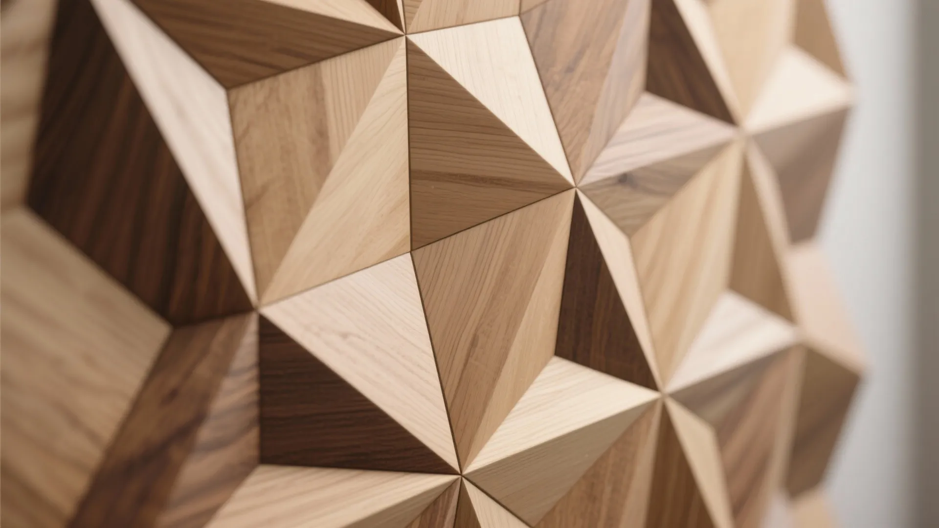 2. Geometric wood panel art