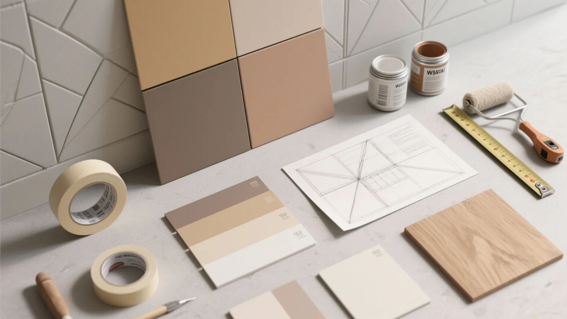 3. Soft geometric panels for visual interest