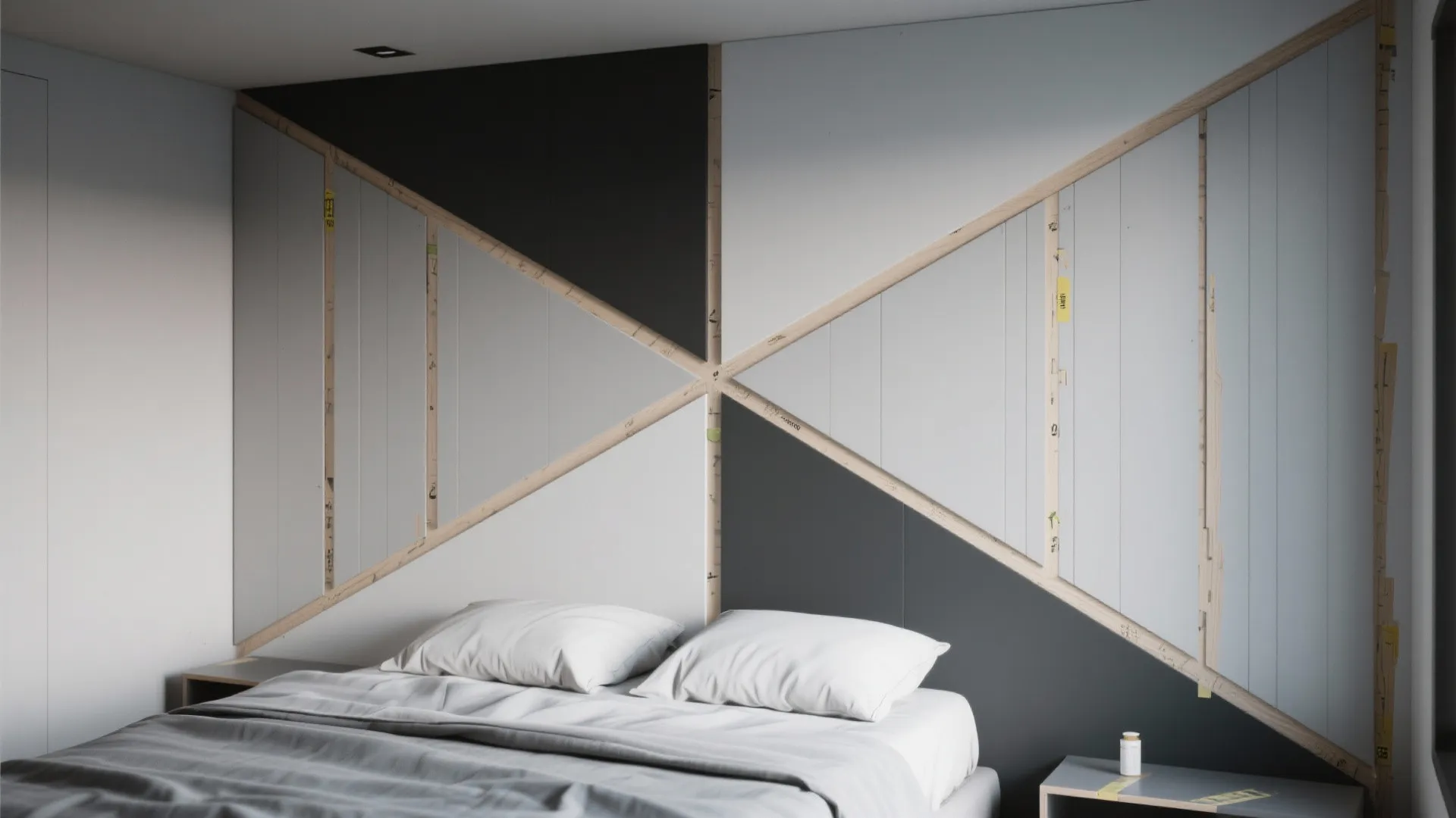 4. Geometric MDF panels for modern drama