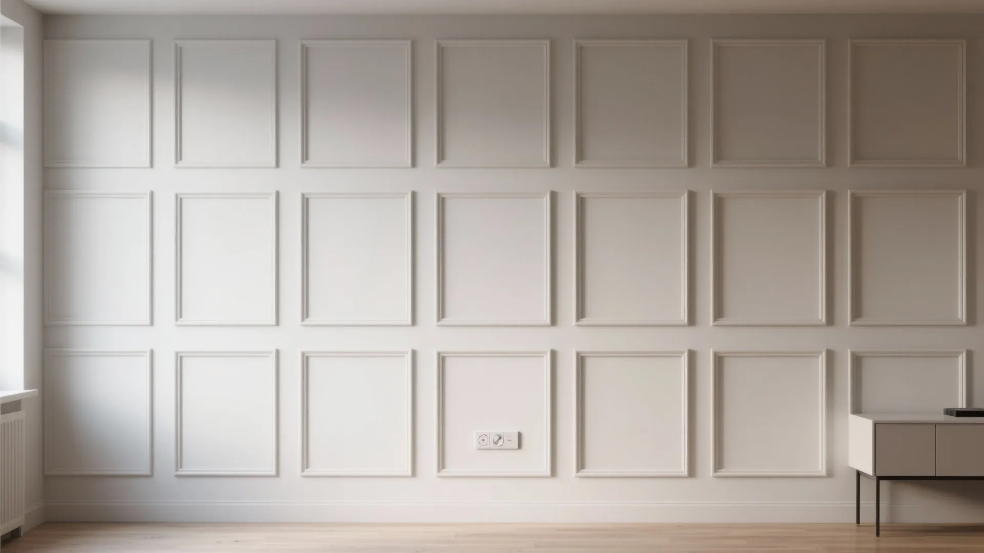 2. Geometric panel moulding for a modern grid