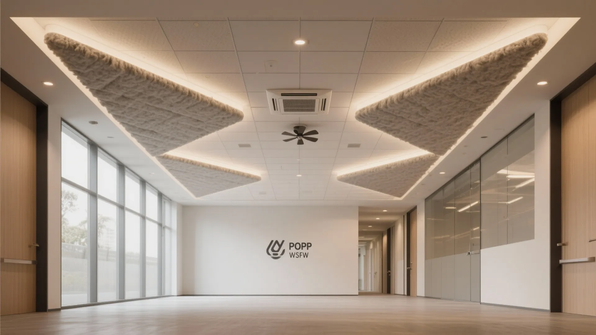 Geometric POP Panels with Acoustic Backing