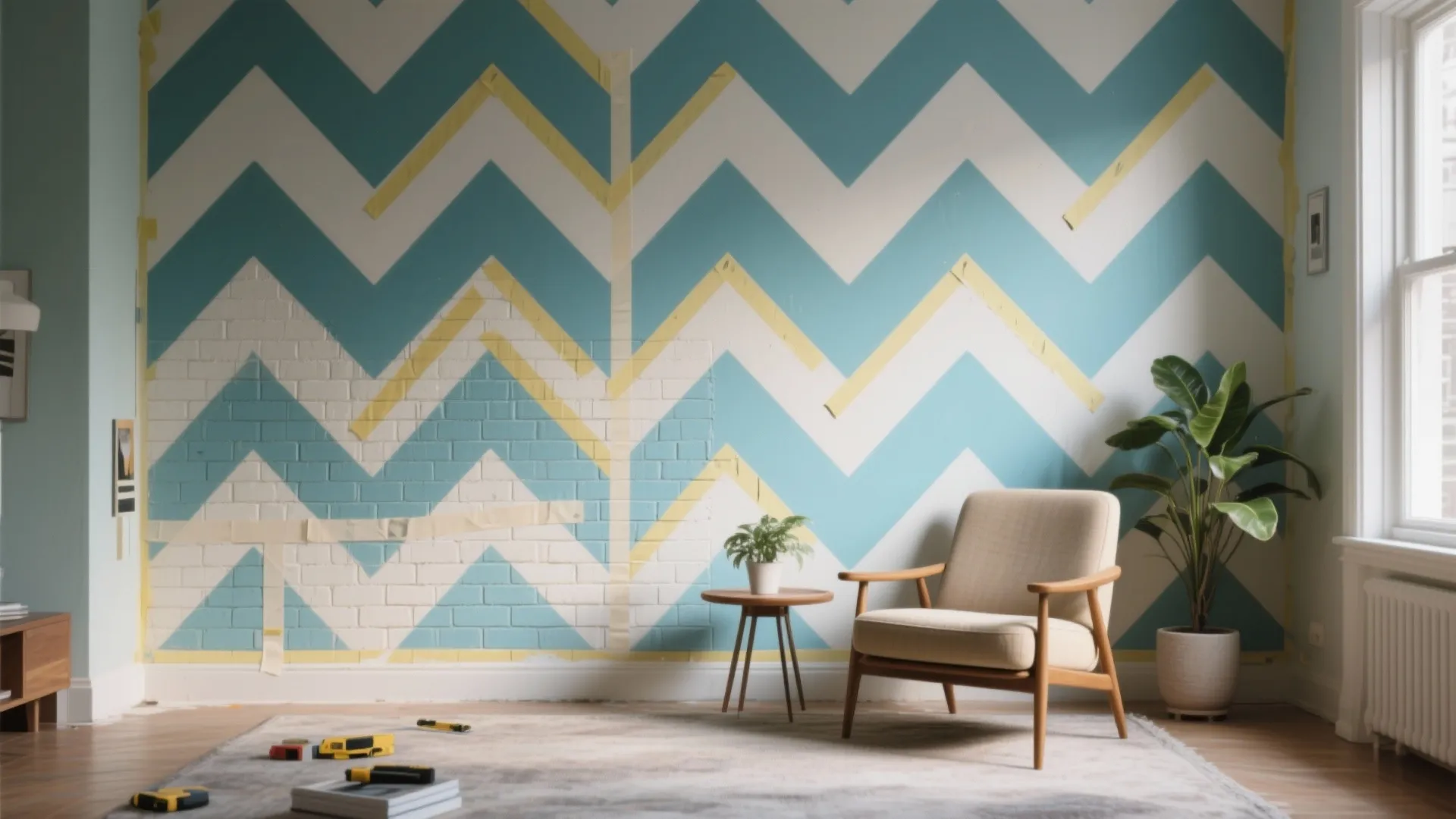 3. Geometric Tape Patterns