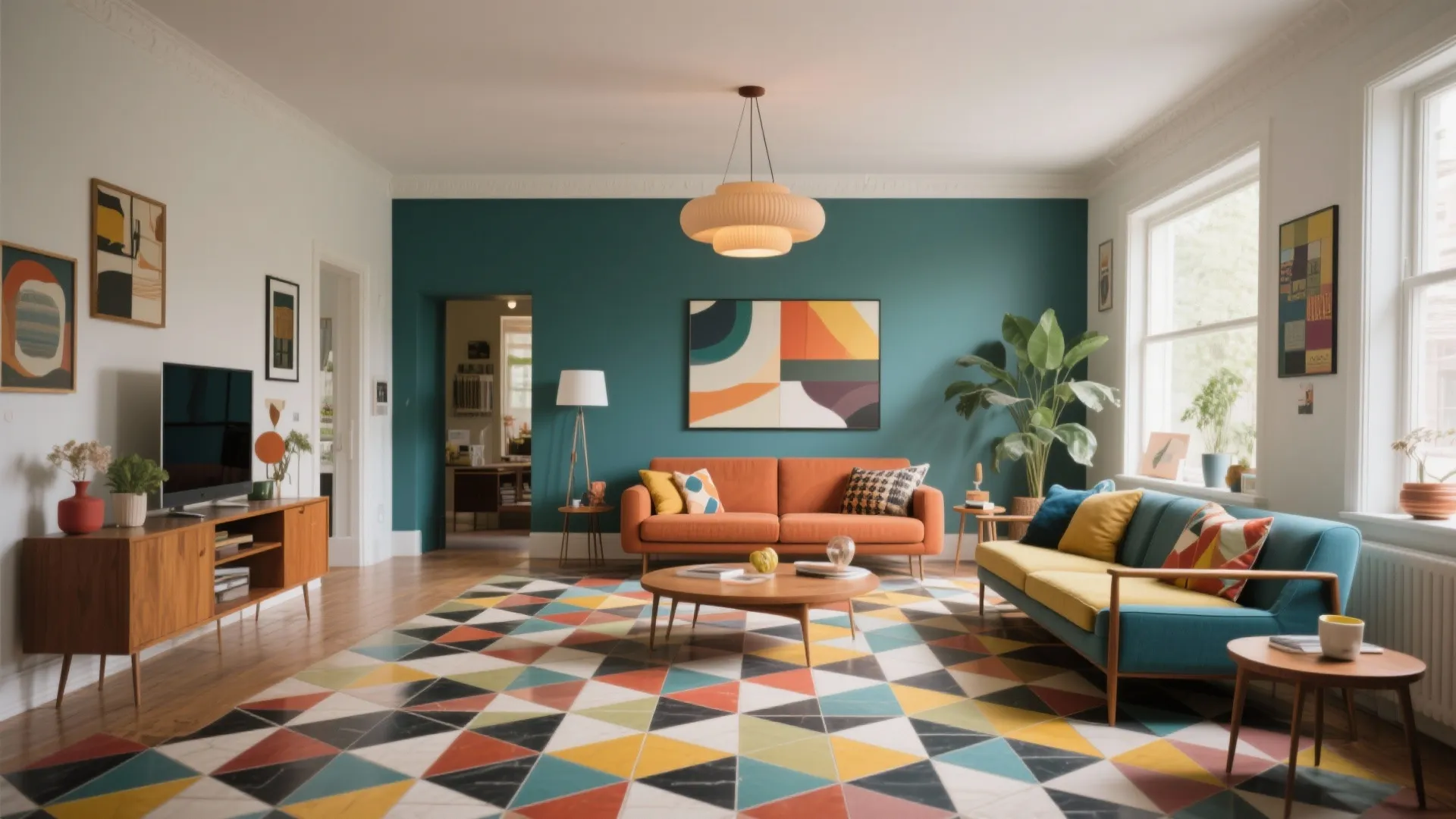 2. Geometric Patterned Tiles