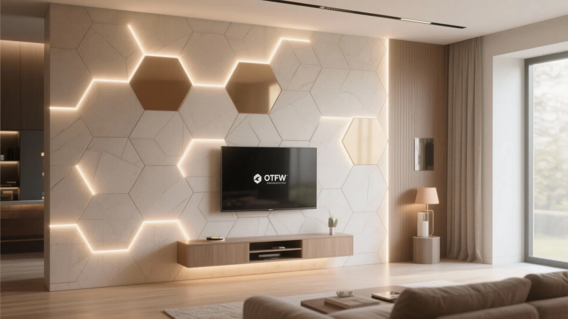 Geometric patterned POP backdrop