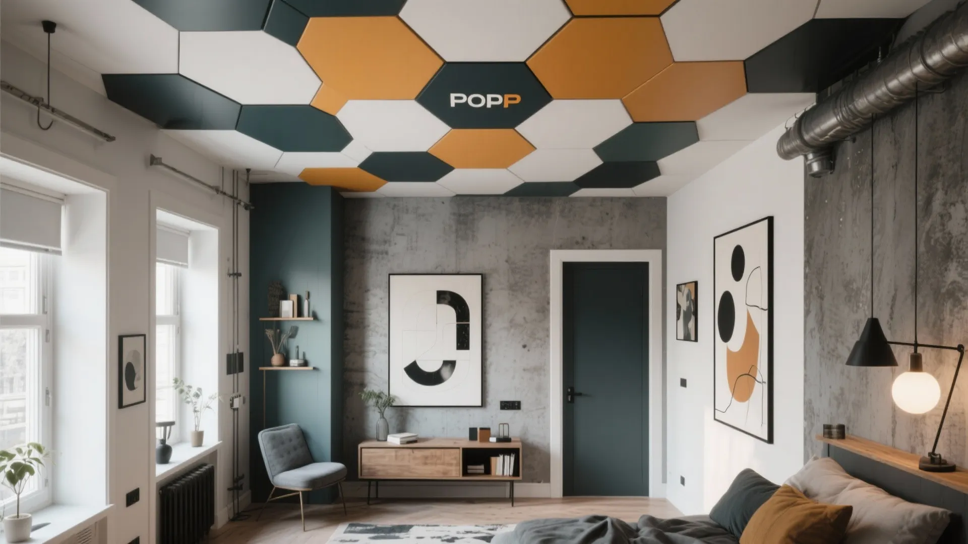 Geometric POP Ceiling Designs