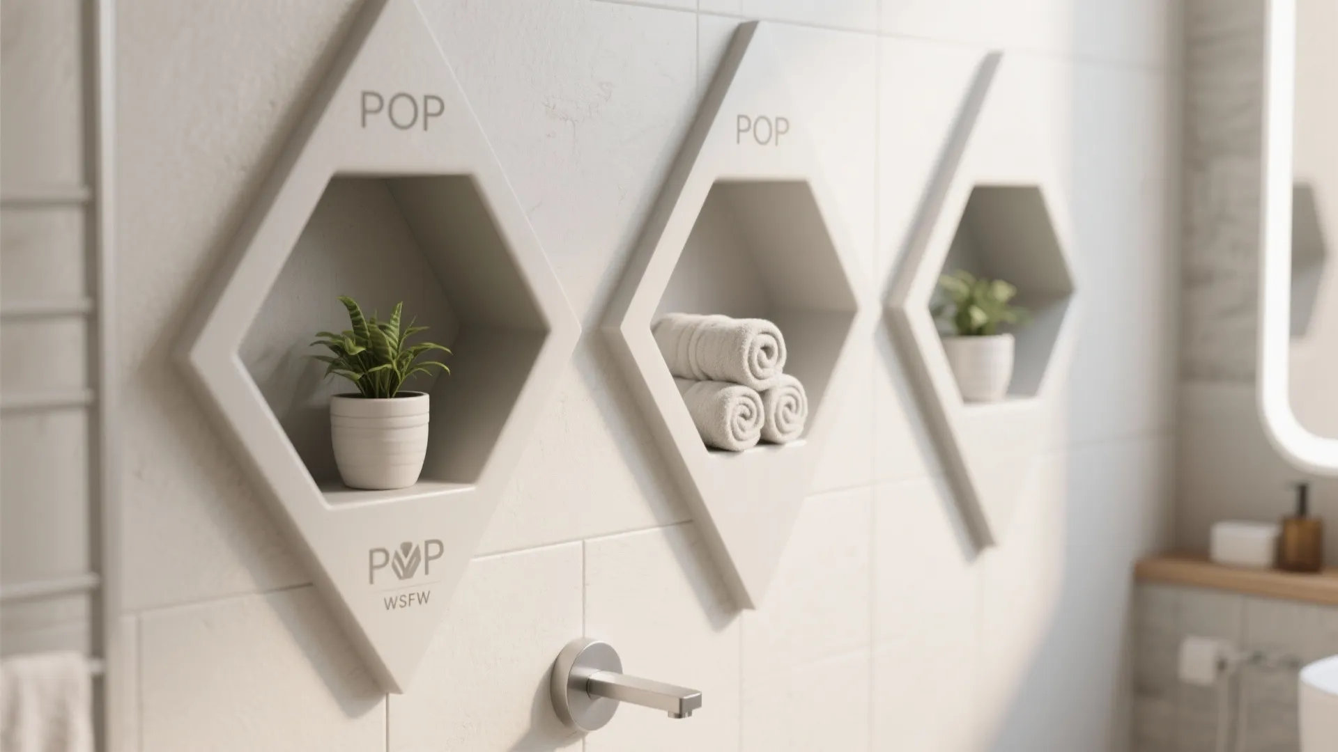 Geometric POP Wall Niches