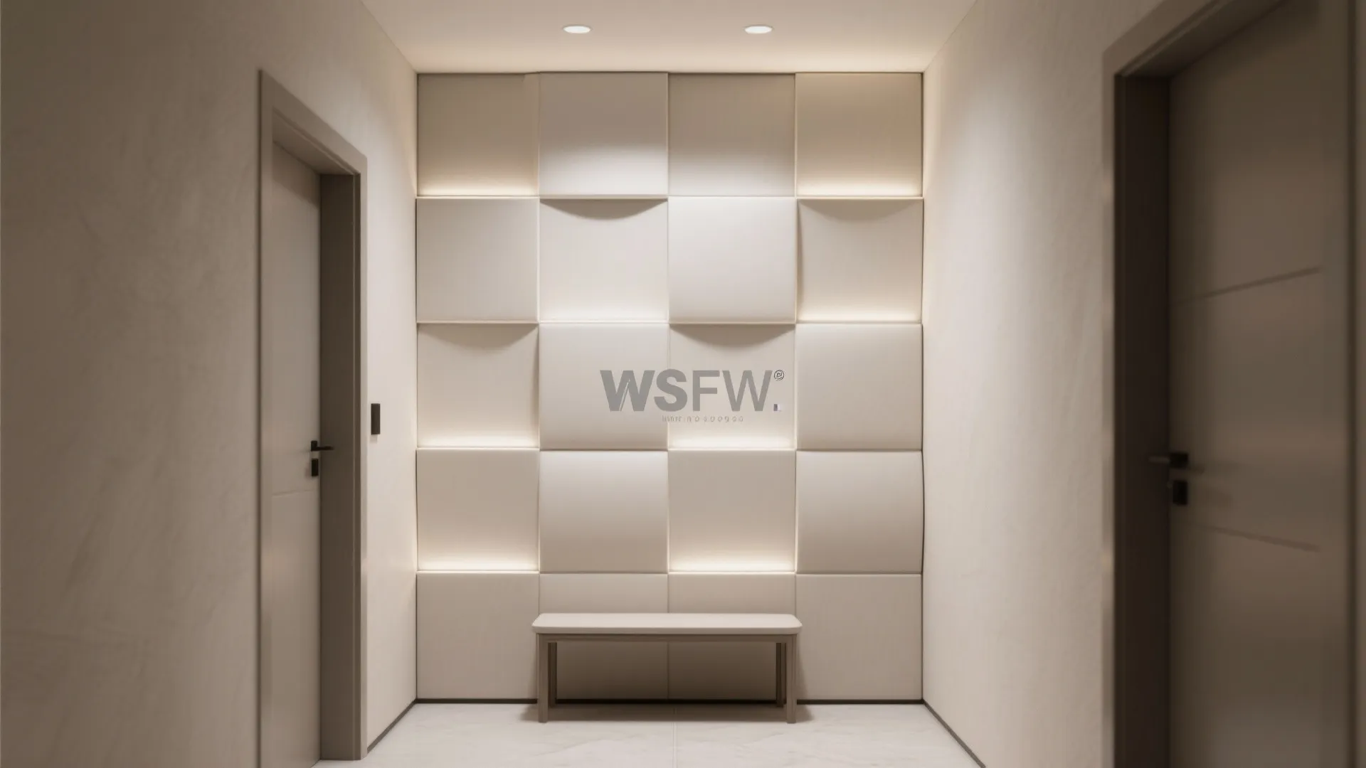 Geometric POP Wall Panels with Light Wash