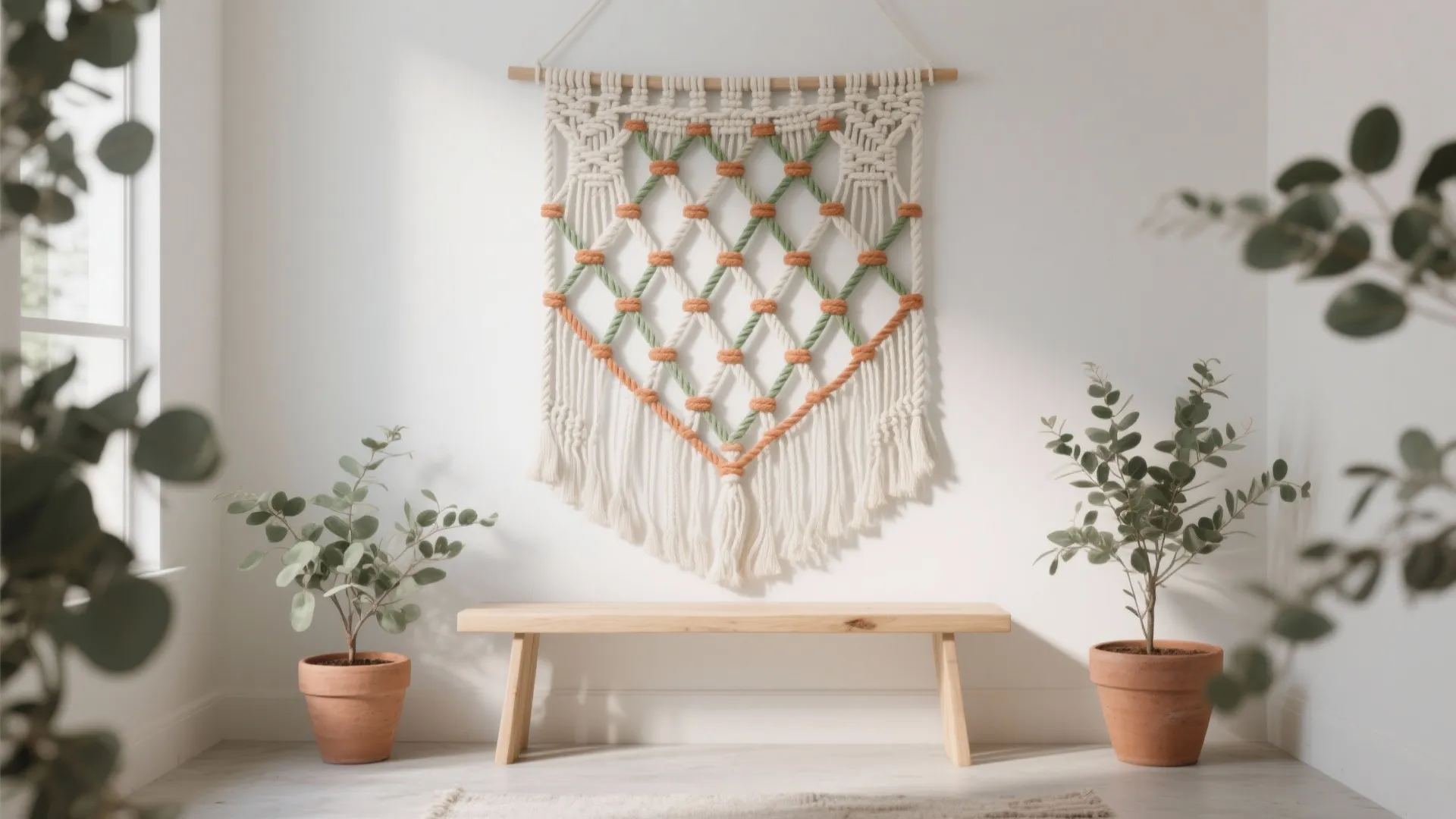 Geometric Macrame With Subtle Color Pops